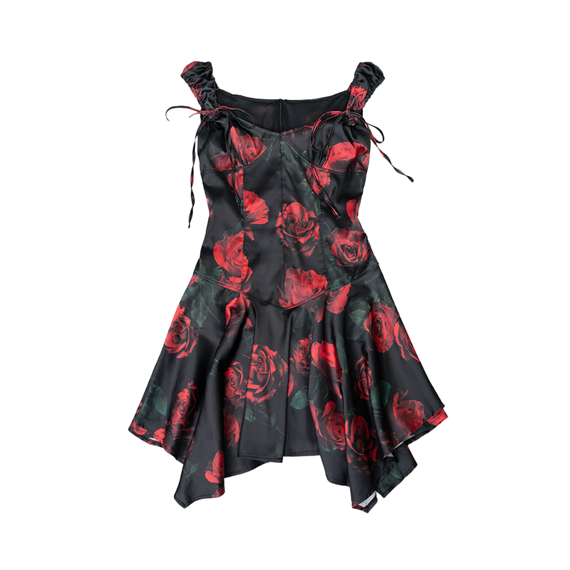 엘프엘프엘프아카이브스 로즈 뷔스티에 드레스 레드(Elfelfelf Archives Rose Bustier Dress Red)