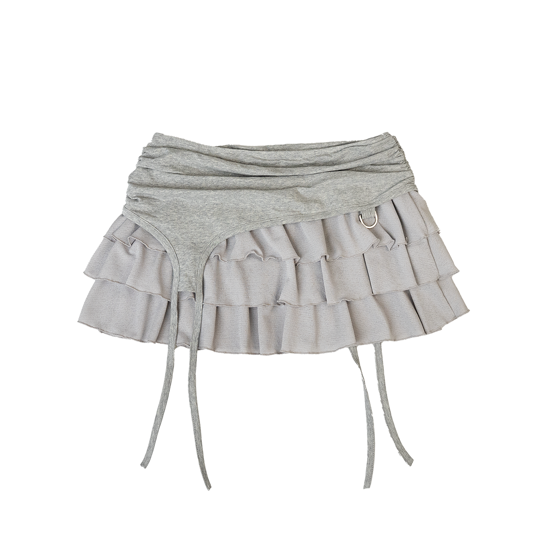 엘프엘프엘프아카이브스 레이스 가터 프릴 스커트 멜란지(Elfelfelf Archives Lace Gater Frill Skirt Melange)