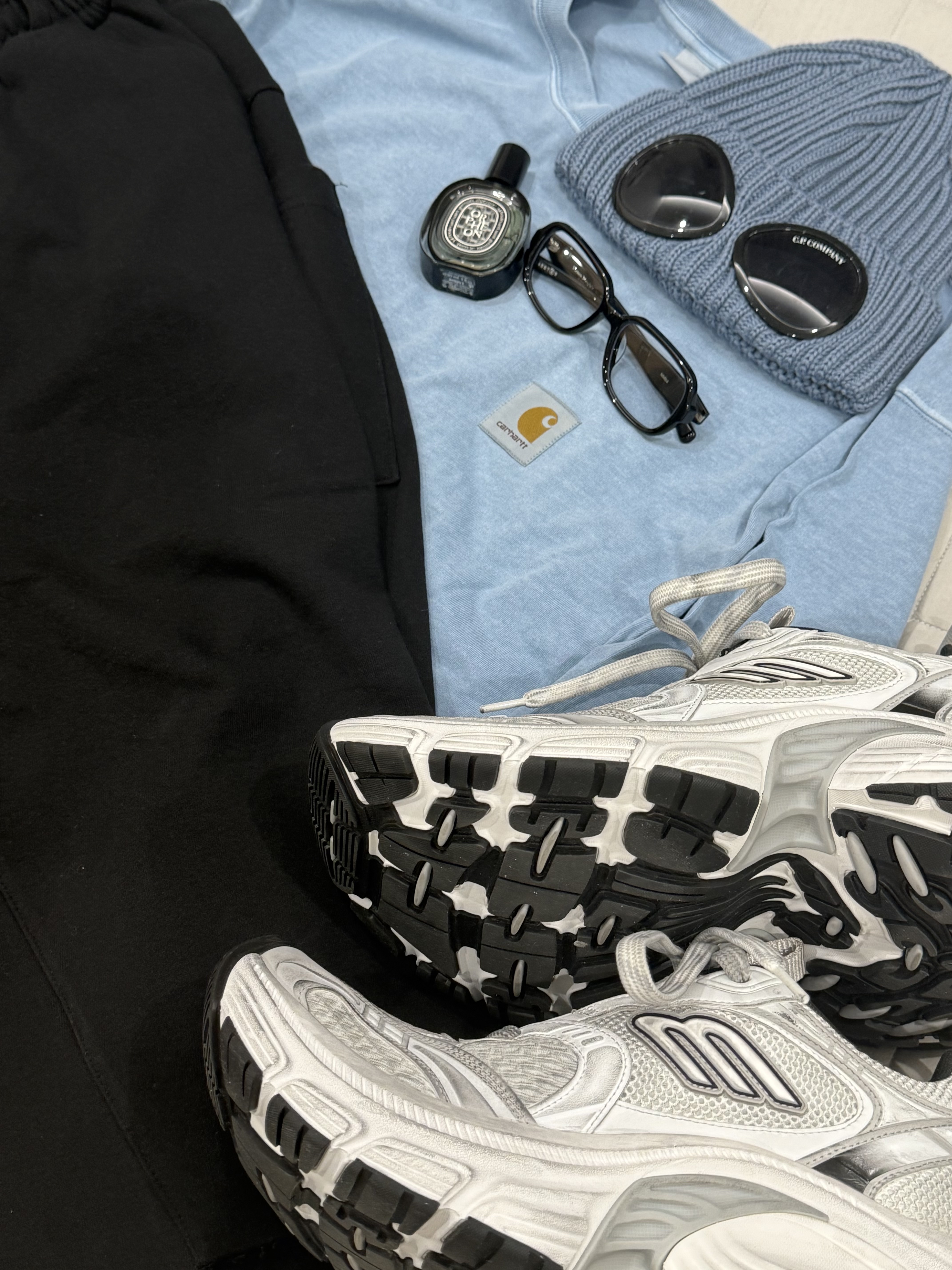 ROARINGRAD Unbalance Sweat Bermuda Pants Black, Salomon XT-6 GTX Black Infinity 착용 스타일 - 2