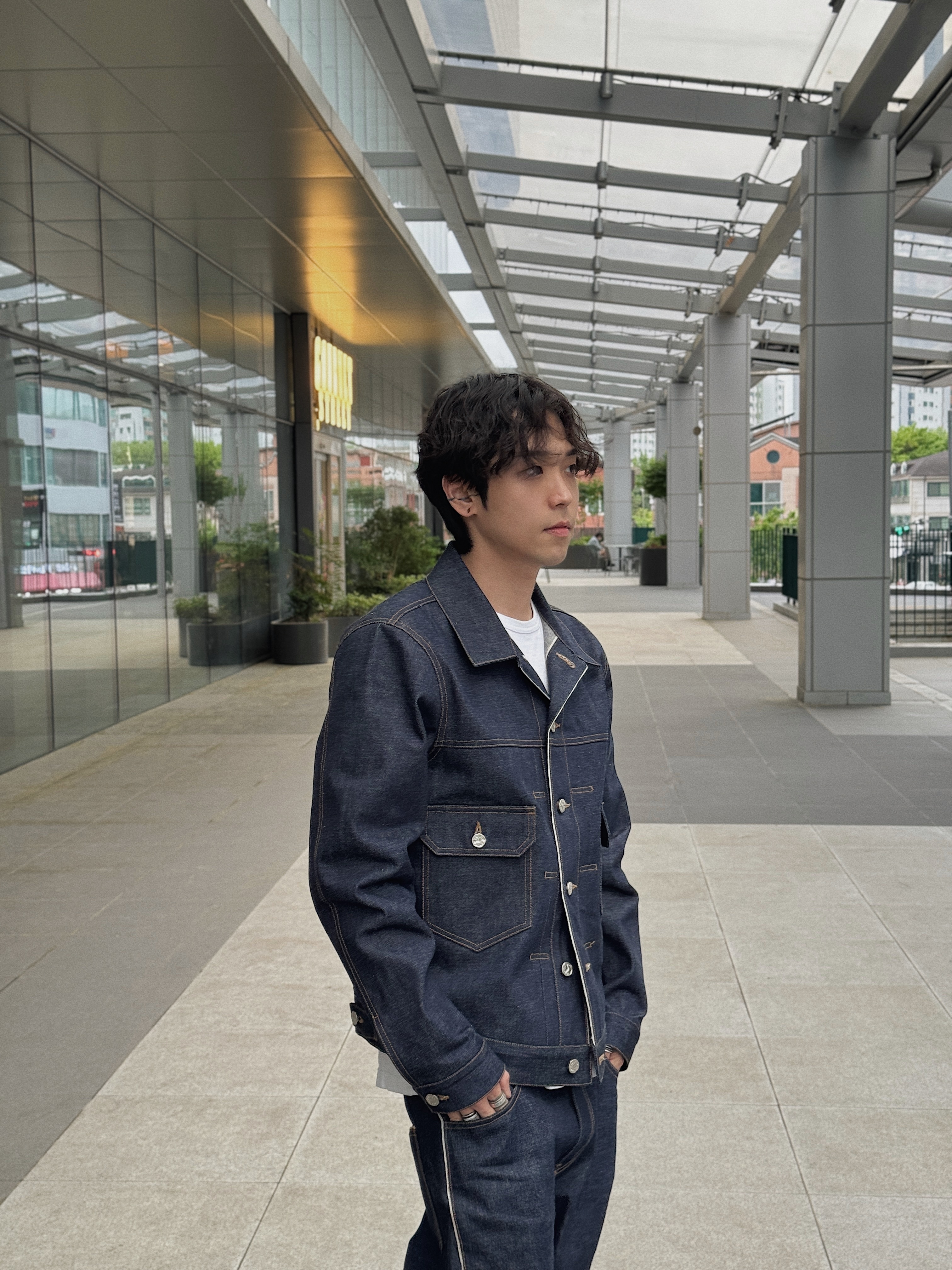 STU Selvedge Demim Jacket, STU Selvedge Denim Pants 착용 스타일 - 1