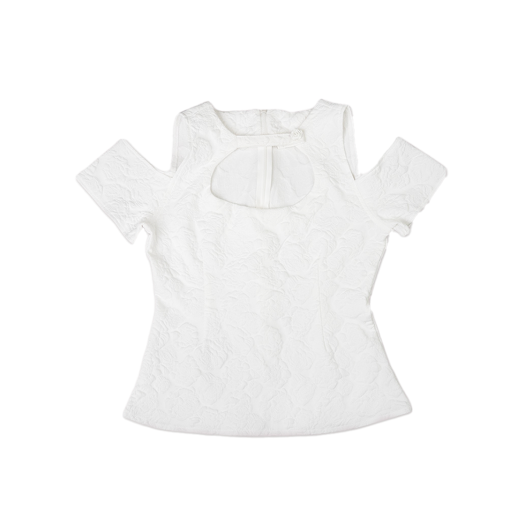 25SSBL03IV Elfelfelf Archives Rose Halter Blouse Ivory