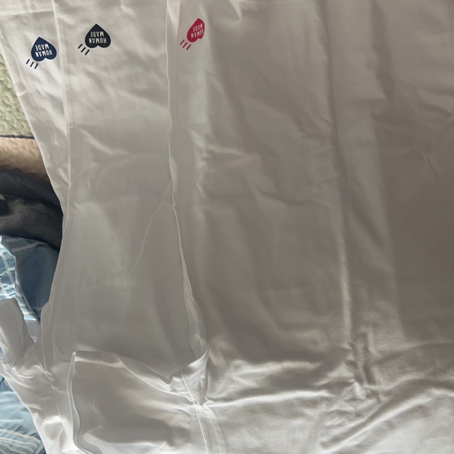 Human Made T-Shirts White (3 Pack) 착용 스타일