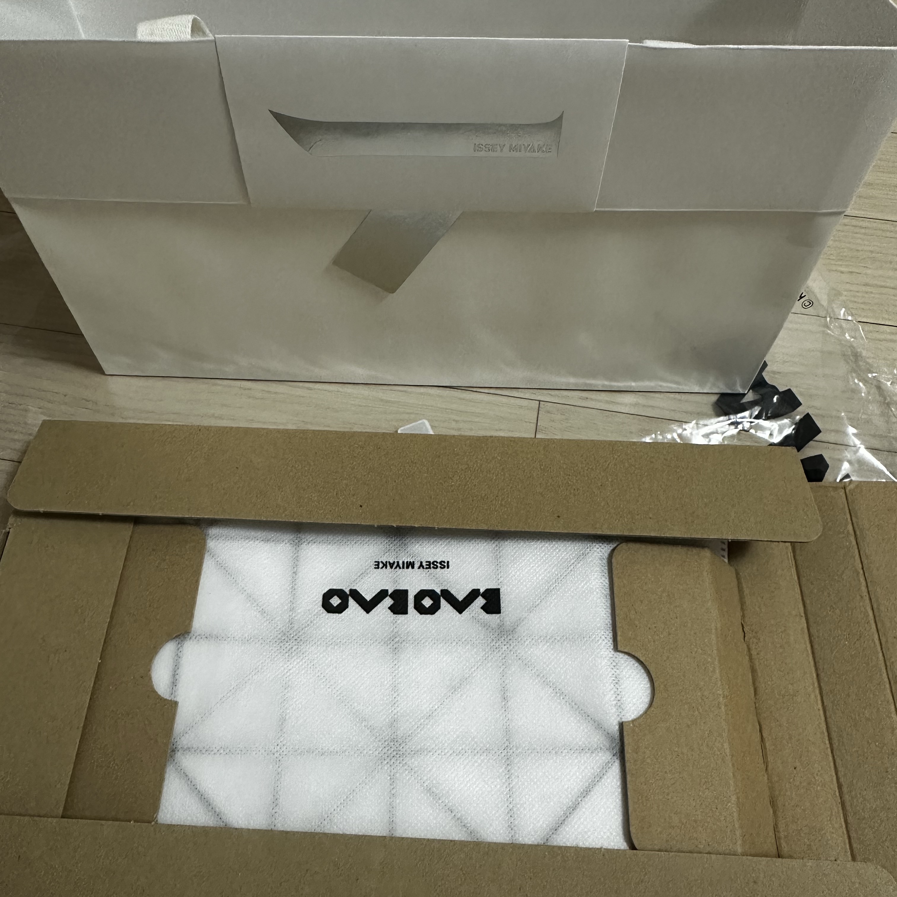 Bao Bao Issey Miyake Lucent Pouch White 착용 스타일 - 3