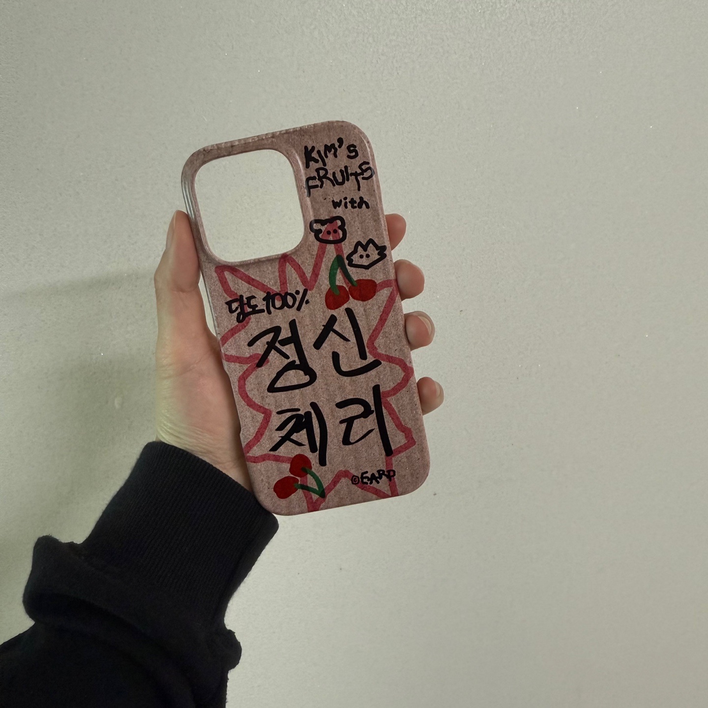 [EARPEARP X KIMS FRUITS] Mental Cherry Hard Case 착용 스타일