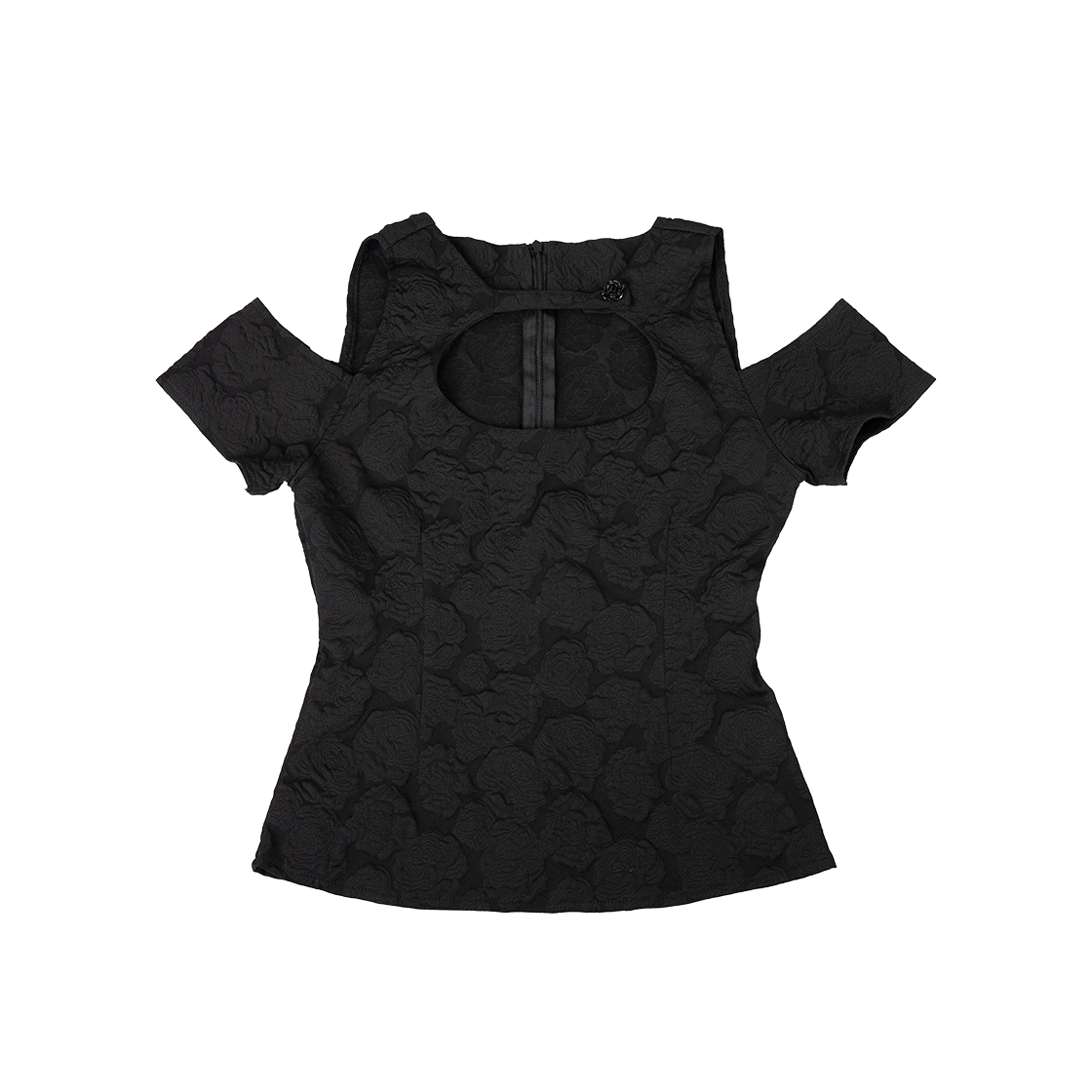 25SSBL03BK Elfelfelf Archives Rose Halter Blouse Black - 대표 이미지 #1