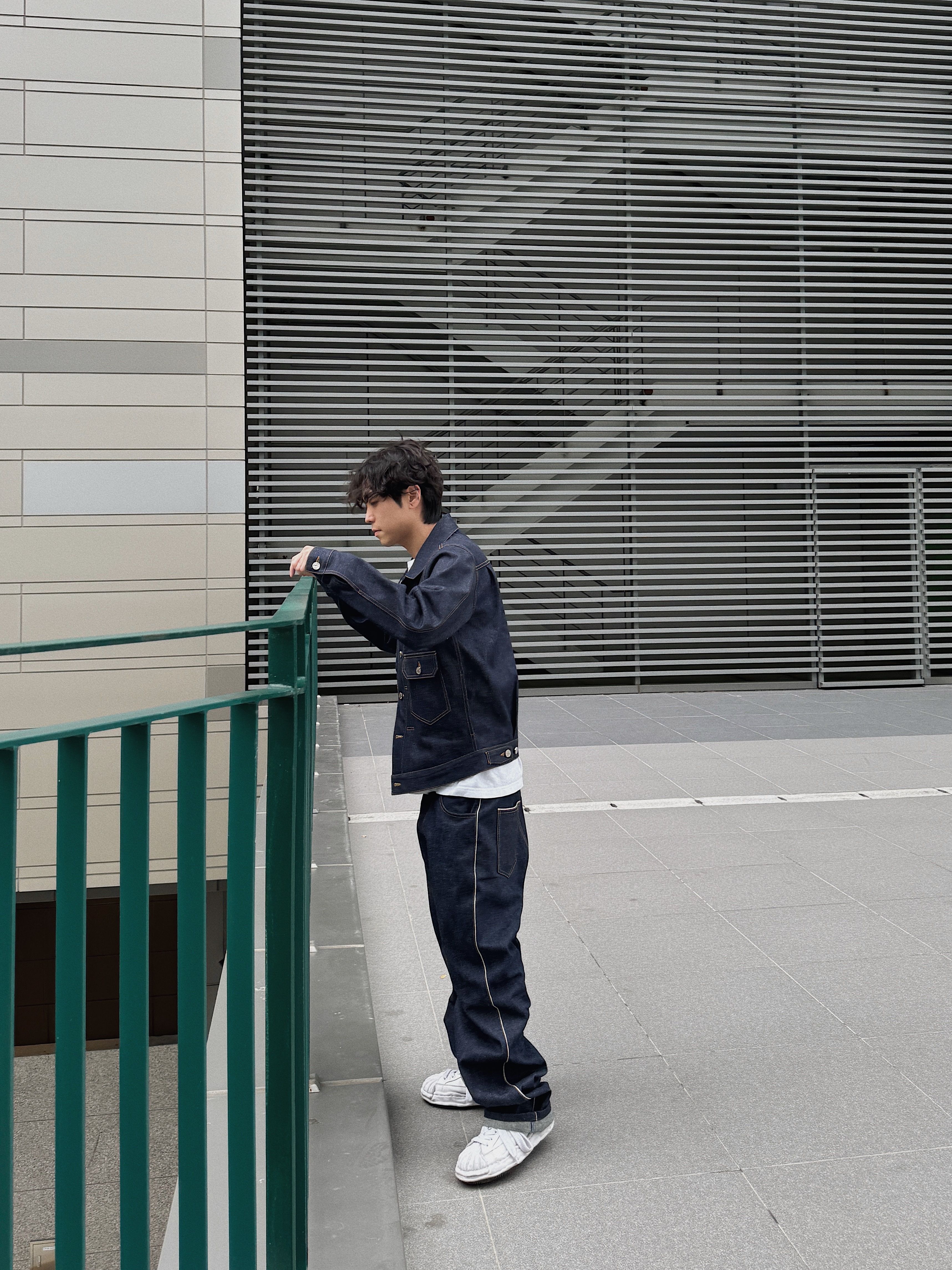STU Selvedge Demim Jacket, STU Selvedge Denim Pants 착용 스타일 - 3