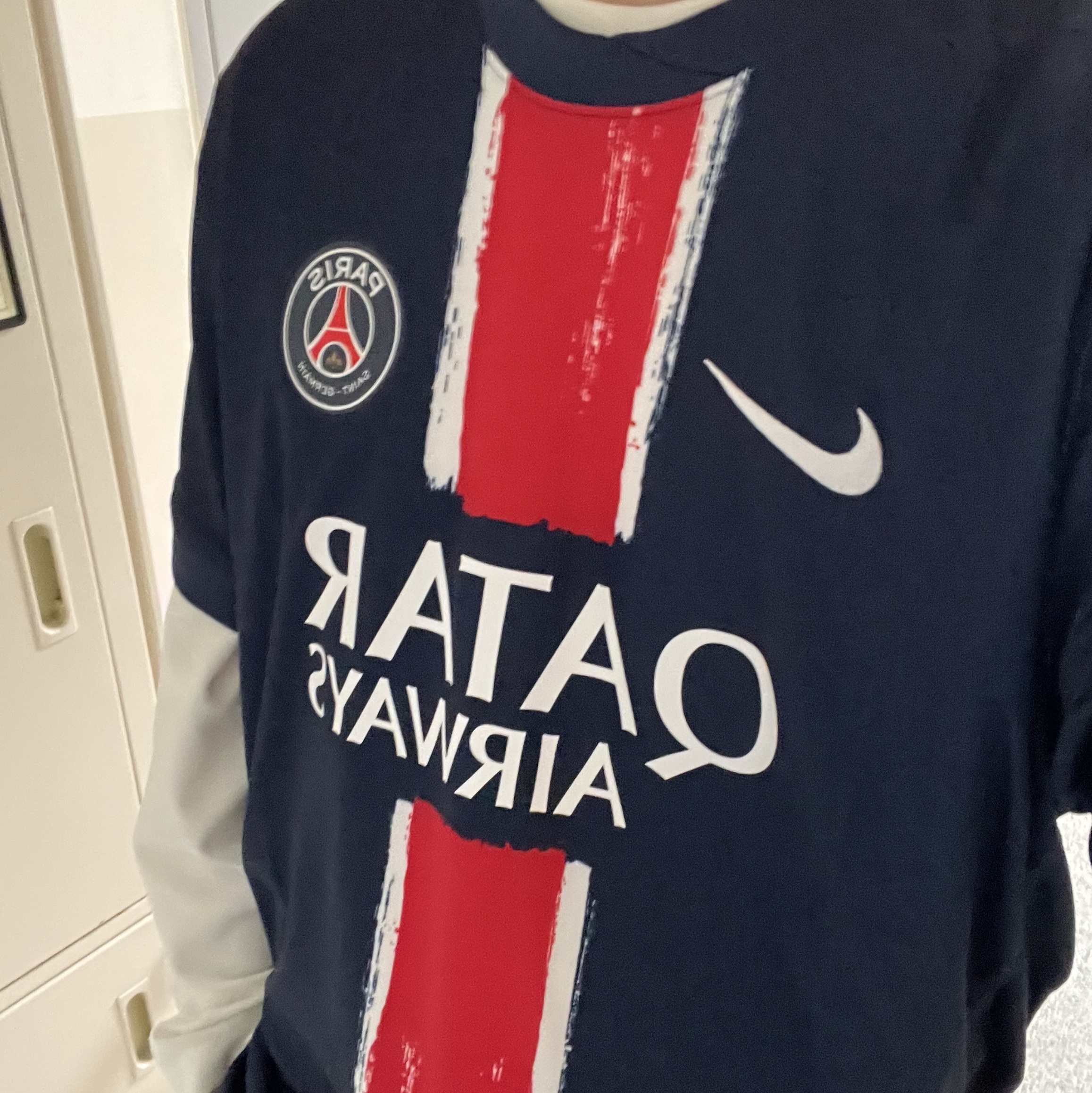 Nike Paris Saint-Germain 2024/25 Dri-Fit Stadium Home Replica Jersey Midnight Navy (Non Marking Ver.) 착용 스타일