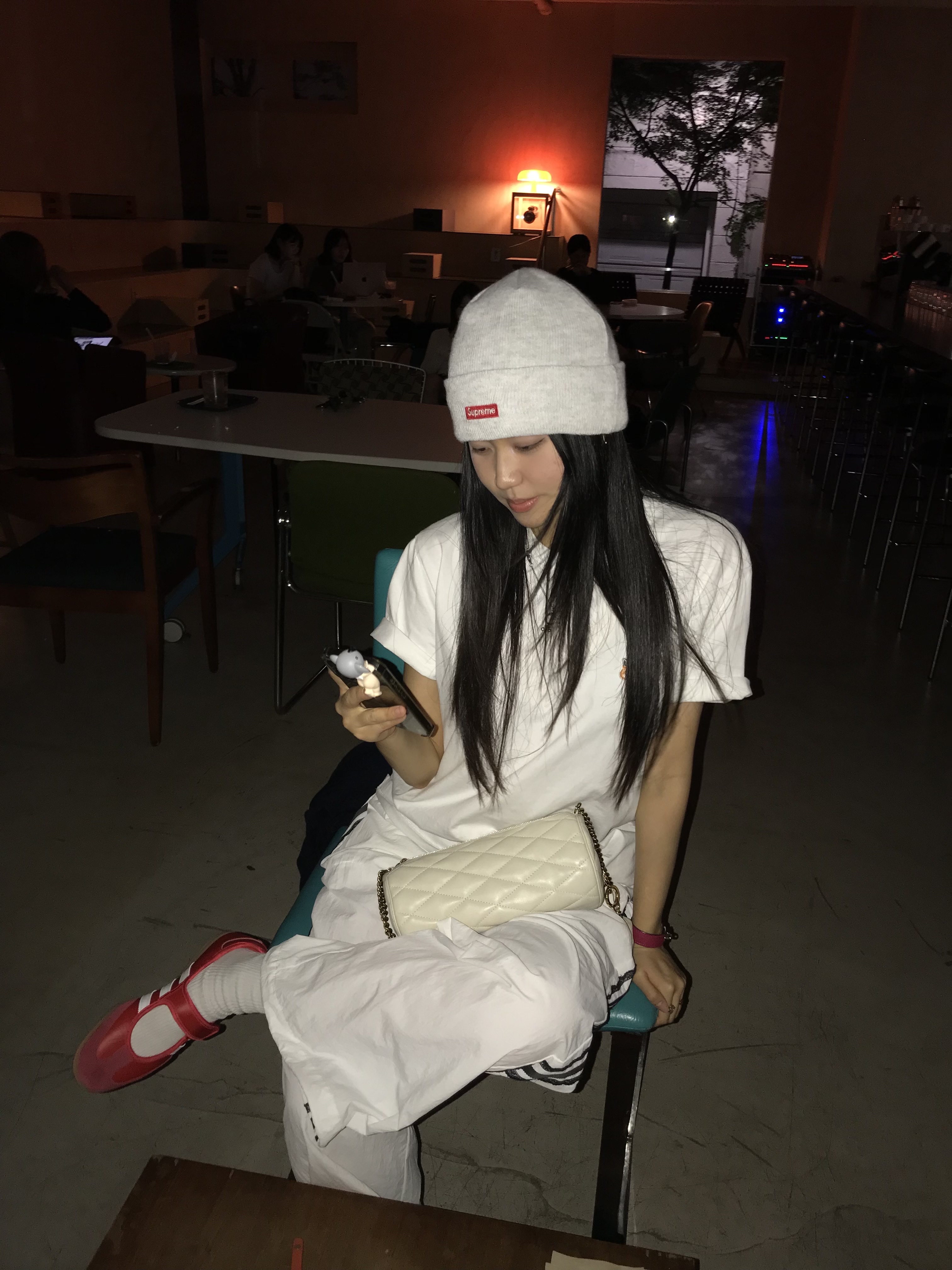 (W) Adidas Samba Jane Better Scarlet Team Victory Red 착용 스타일