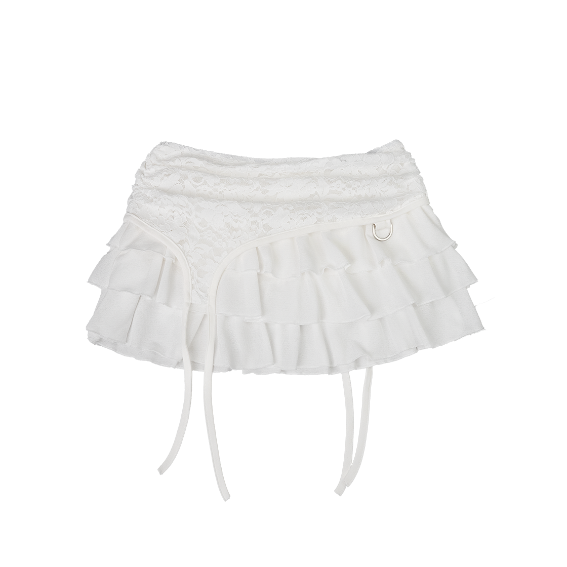 엘프엘프엘프아카이브스 레이스 가터 프릴 스커트 아이보리(Elfelfelf Archives Lace Gater Frill Skirt Ivory)