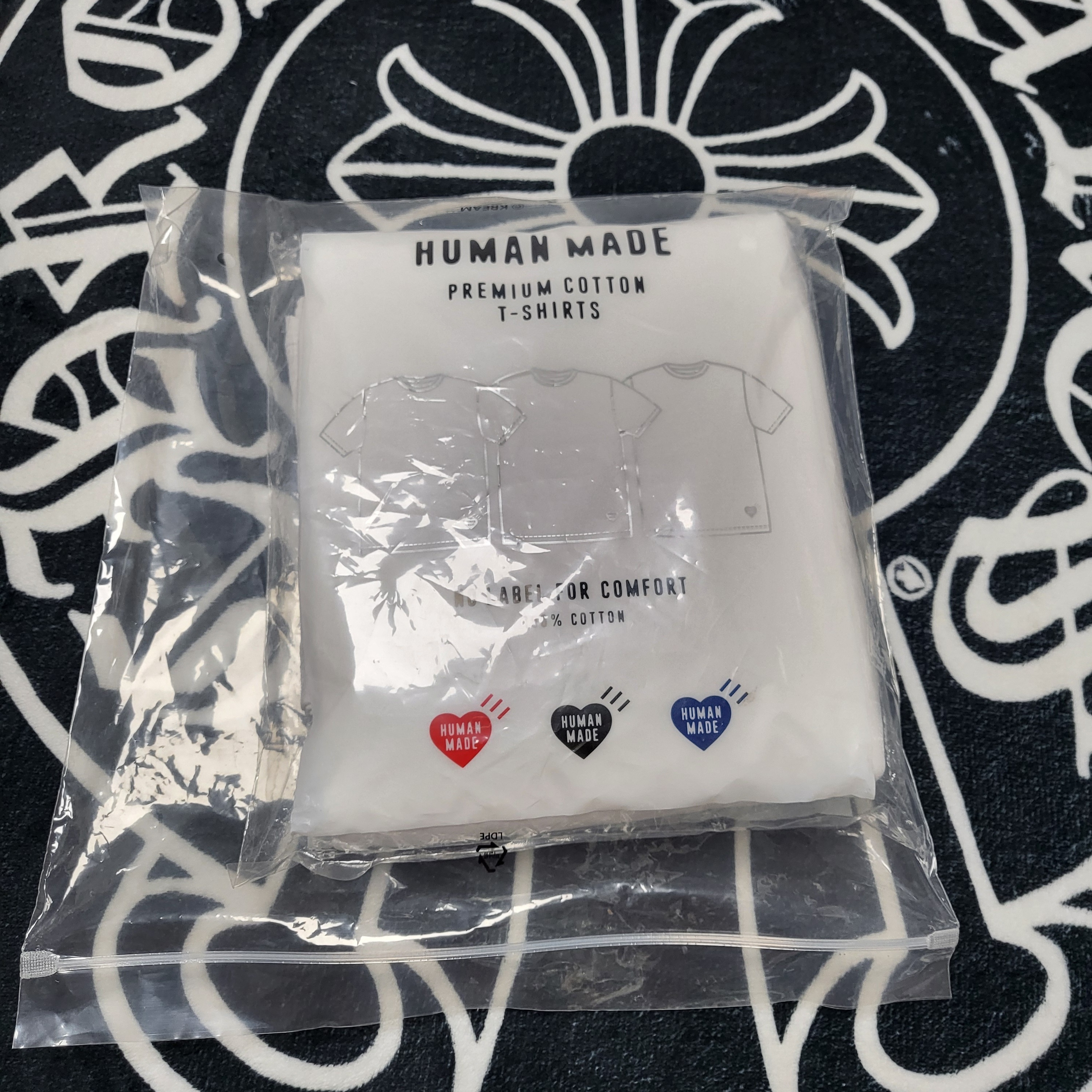 Human Made T-Shirts White (3 Pack) 착용 스타일 - 1