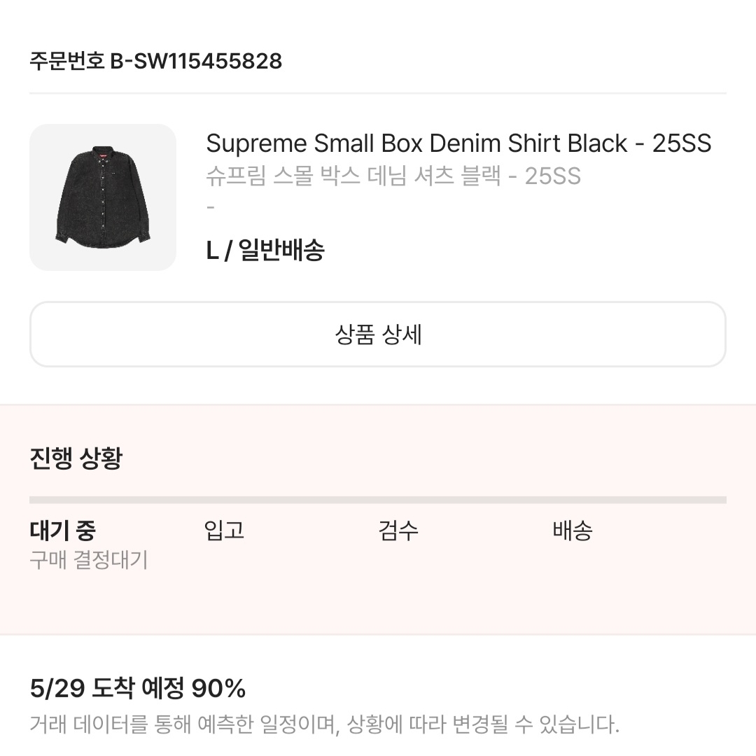 Supreme Small Box Denim Shirt Black - 25SS 착용 스타일