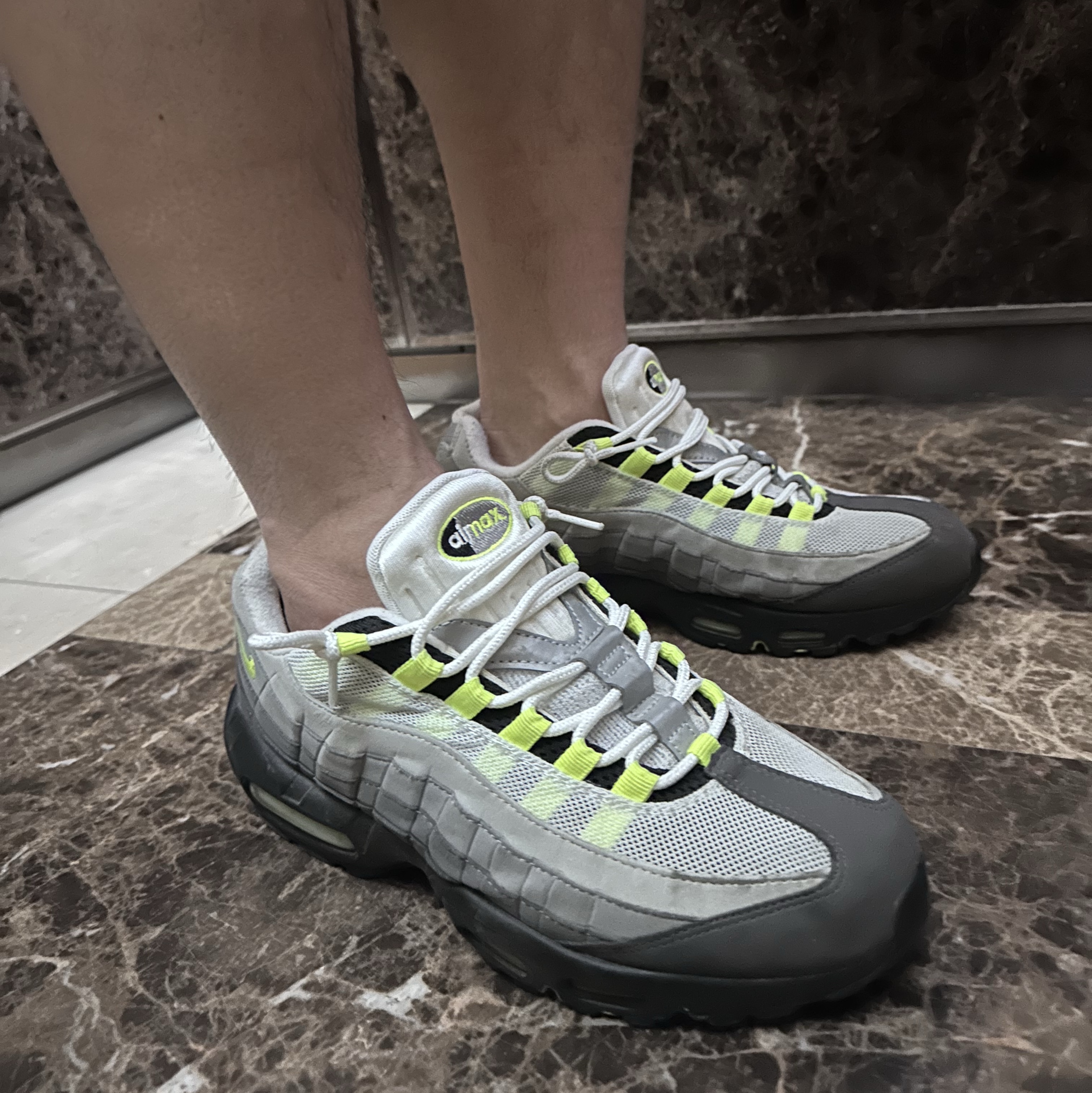 Stussy x Rick Owens 40 WT T-Shirt, Nike Air Max 95 OG Neon 2015 착용 스타일 - 2
