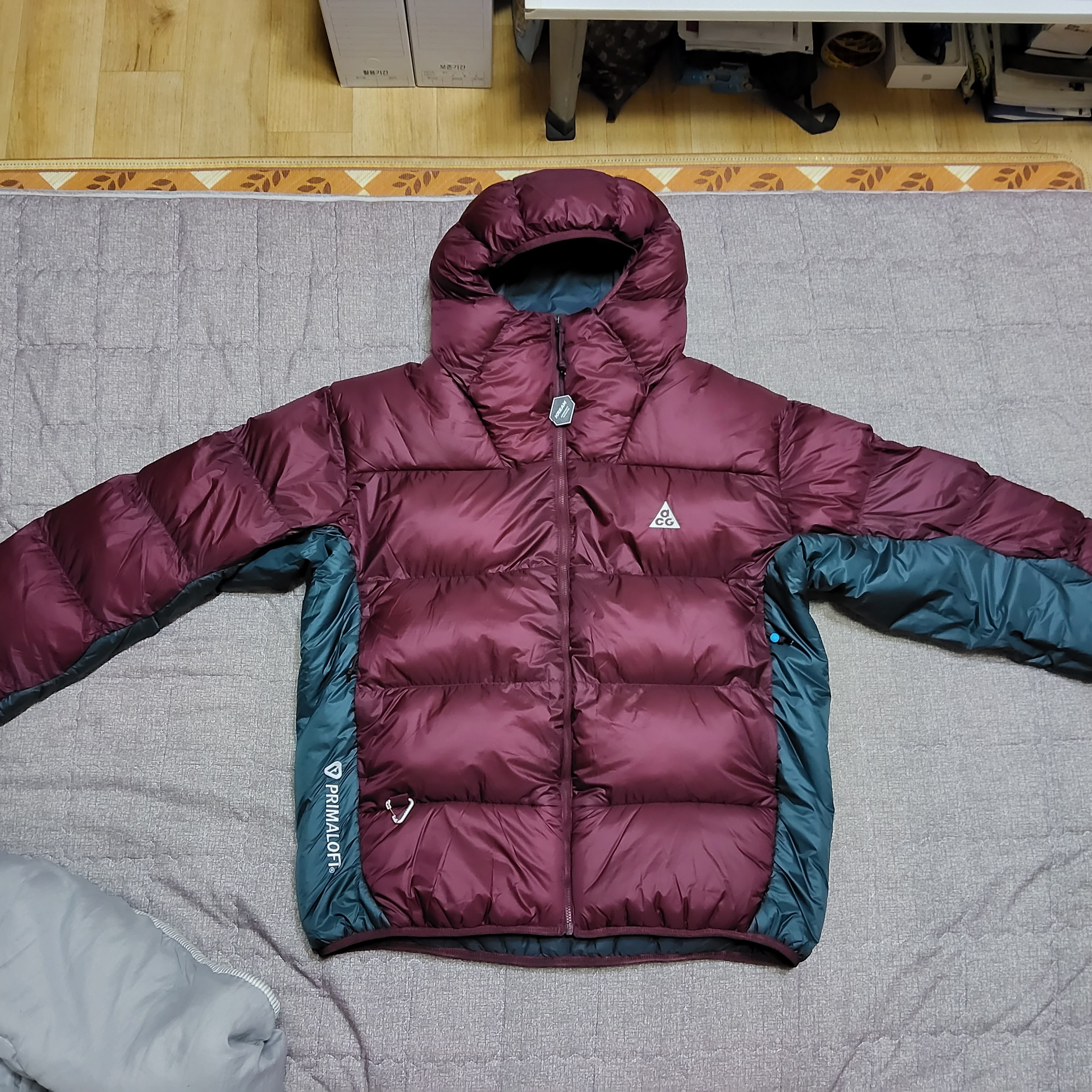 Nike ACG Therma-Fit ADV Lunar Lake Puffer Jacket Night Maroon - Asia 착용 스타일 - 1