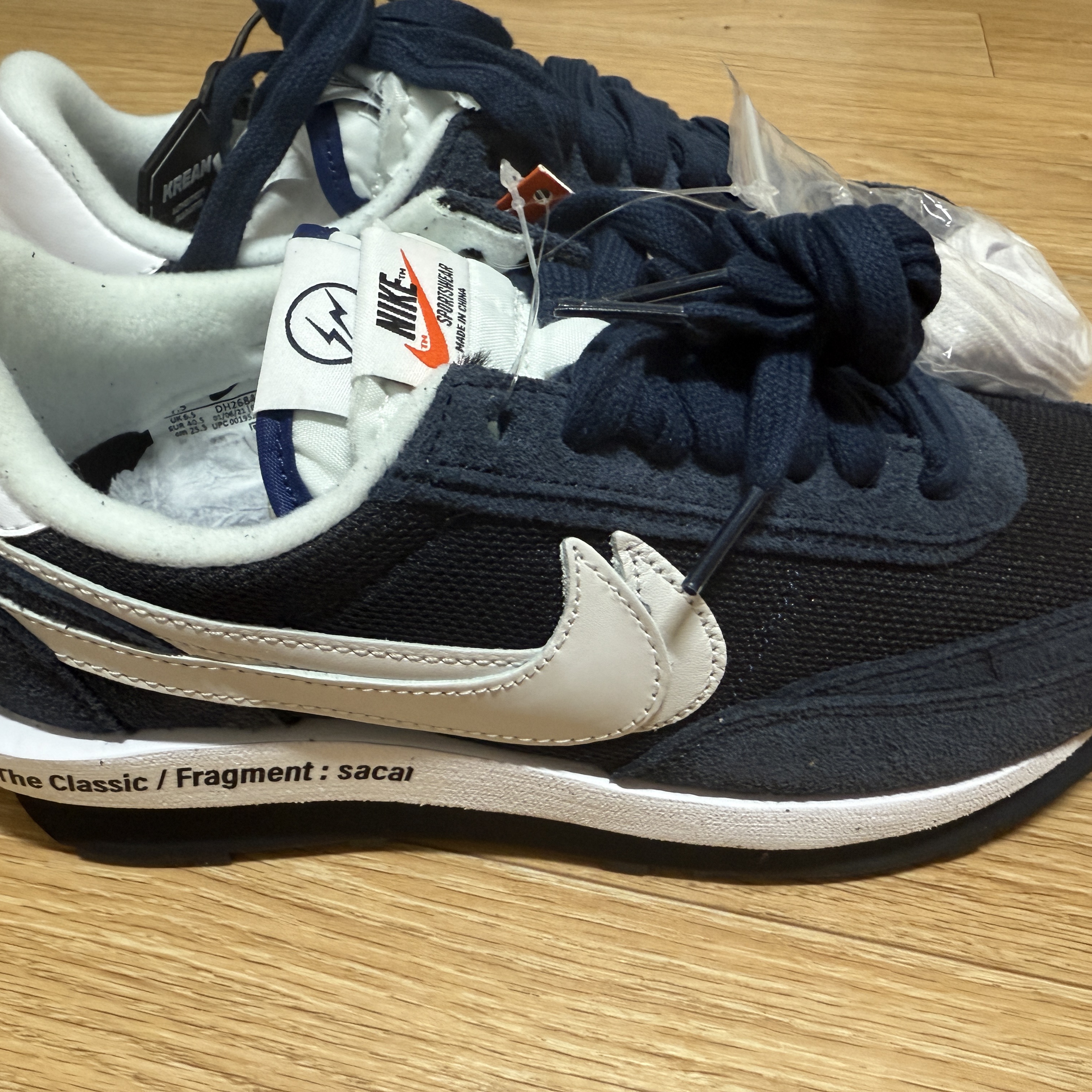Nike x Sacai x Fragment LDWaffle Blackened Blue 착용 스타일