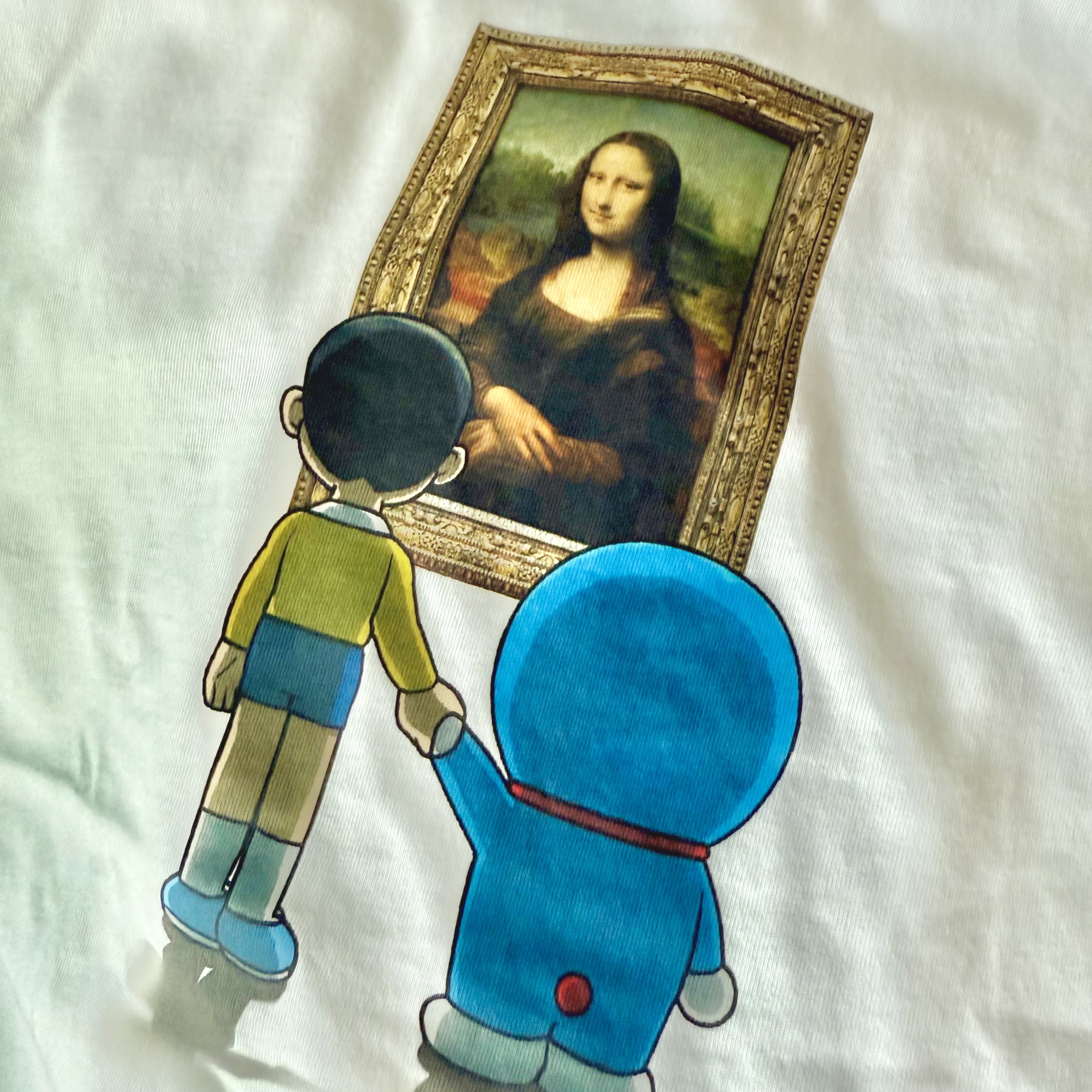 Uniqlo UT x Louvre x Doraemon Graphic T-Shirt A White - KR Sizing 착용 스타일
