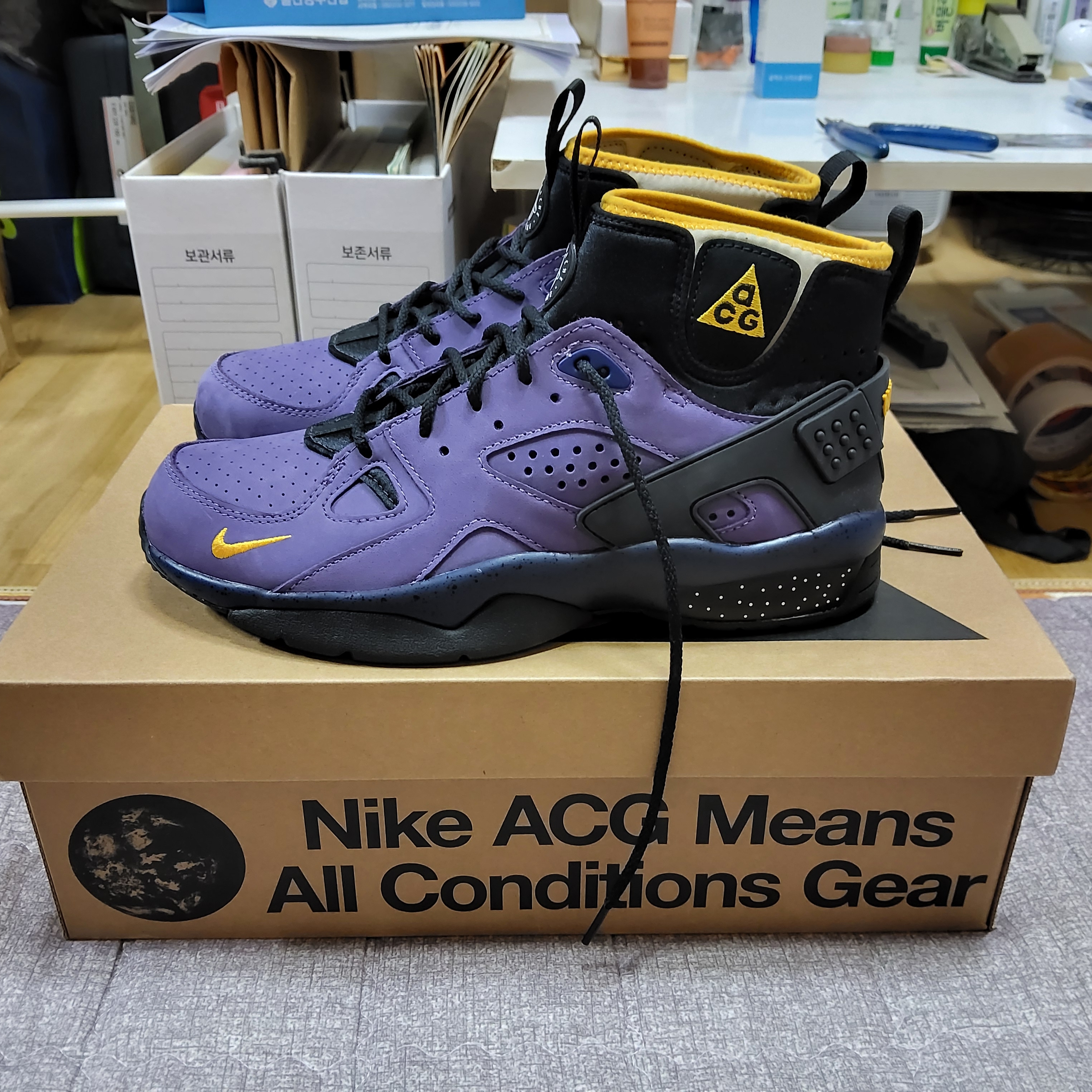 Nike ACG Air Mowabb Gravity Purple 착용 스타일 - 1