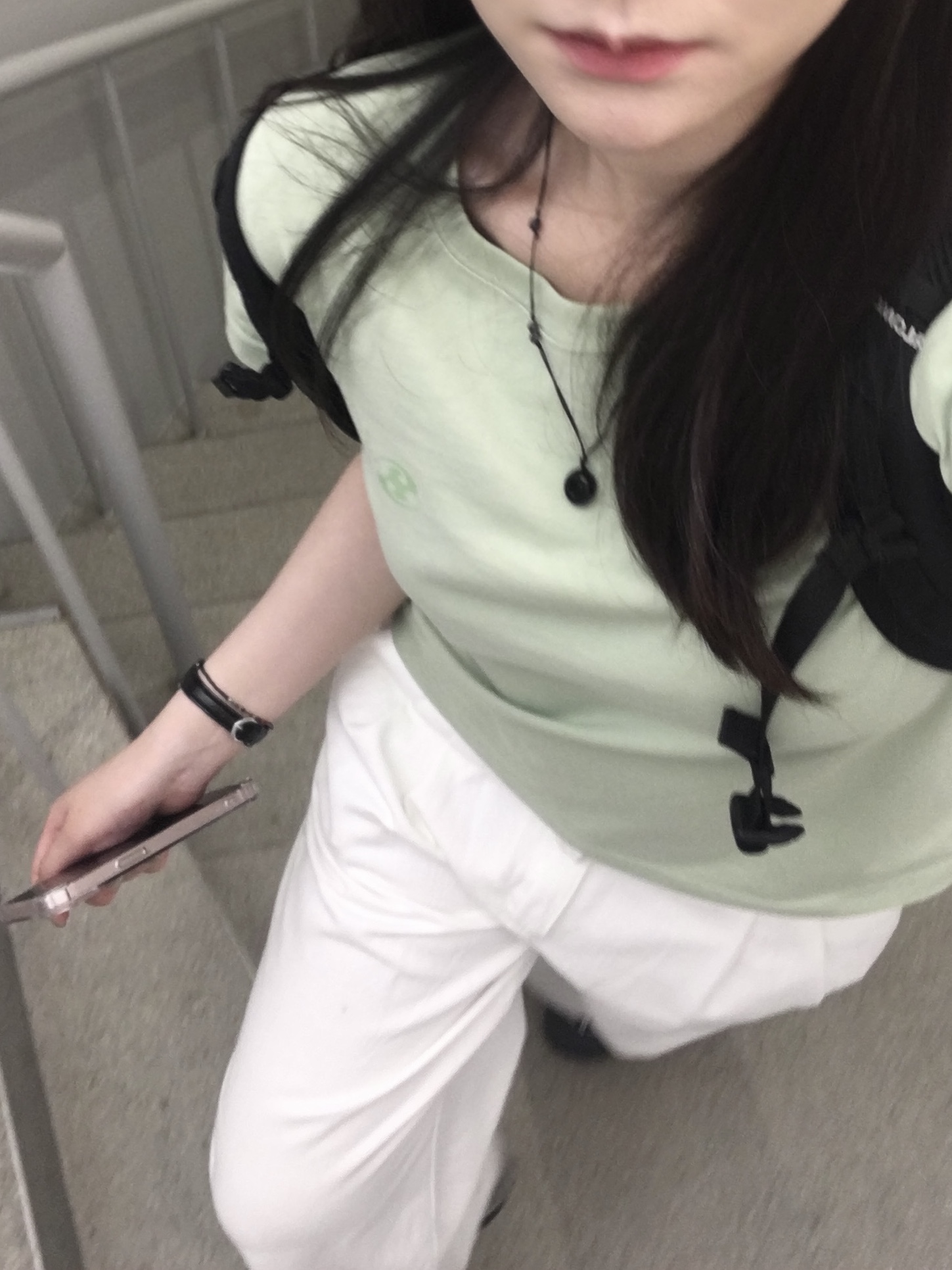 Sansan Gear Women Logo T-Shirt Light Green_25SS, Salomon Trailblazer 10 Black 착용 스타일 - 1