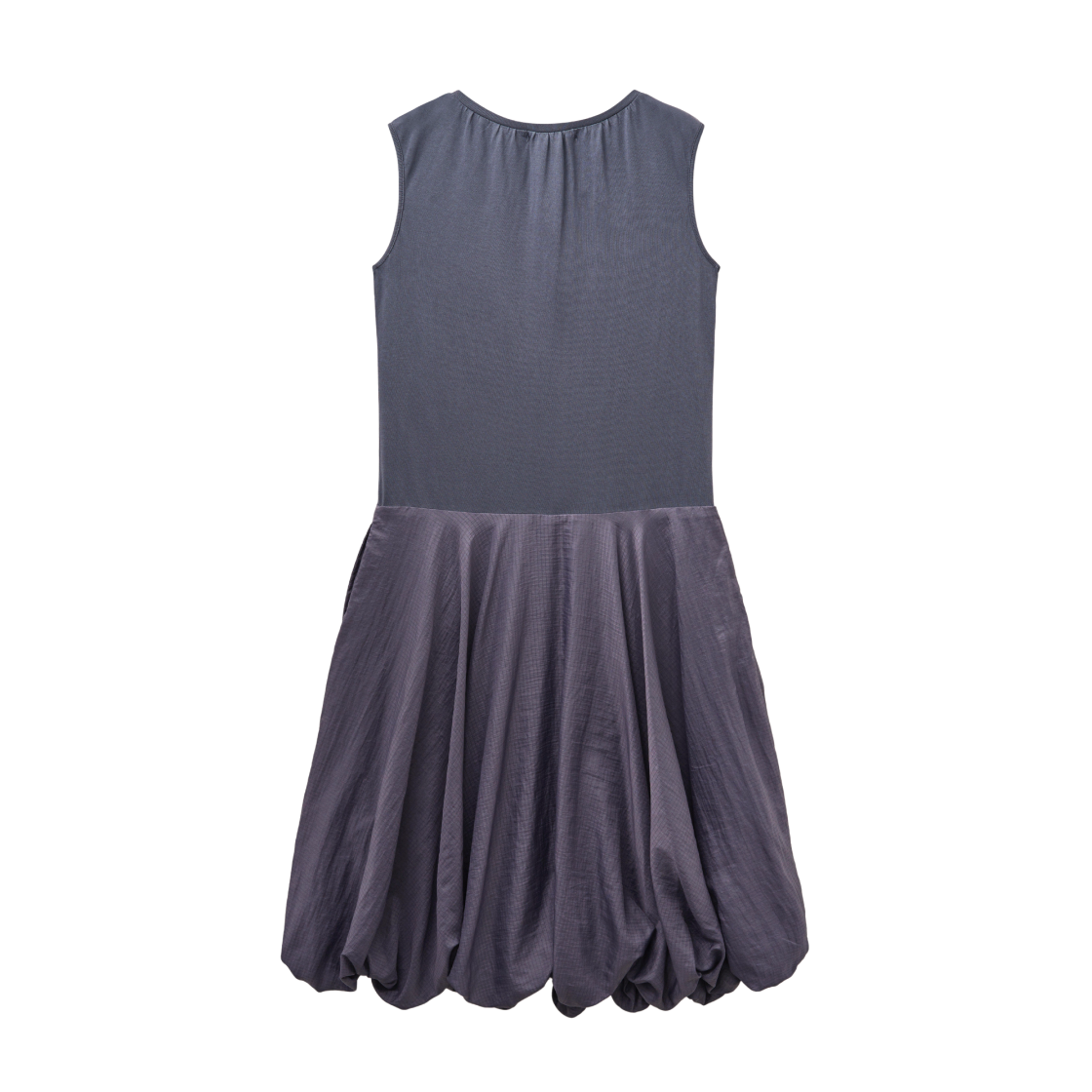 피브스 피브스 시어드 브이넥 볼륨 드레스 딥퍼플(Peeves Peeves Shirred V-Neck Volume Dress Deep Purple) - 2