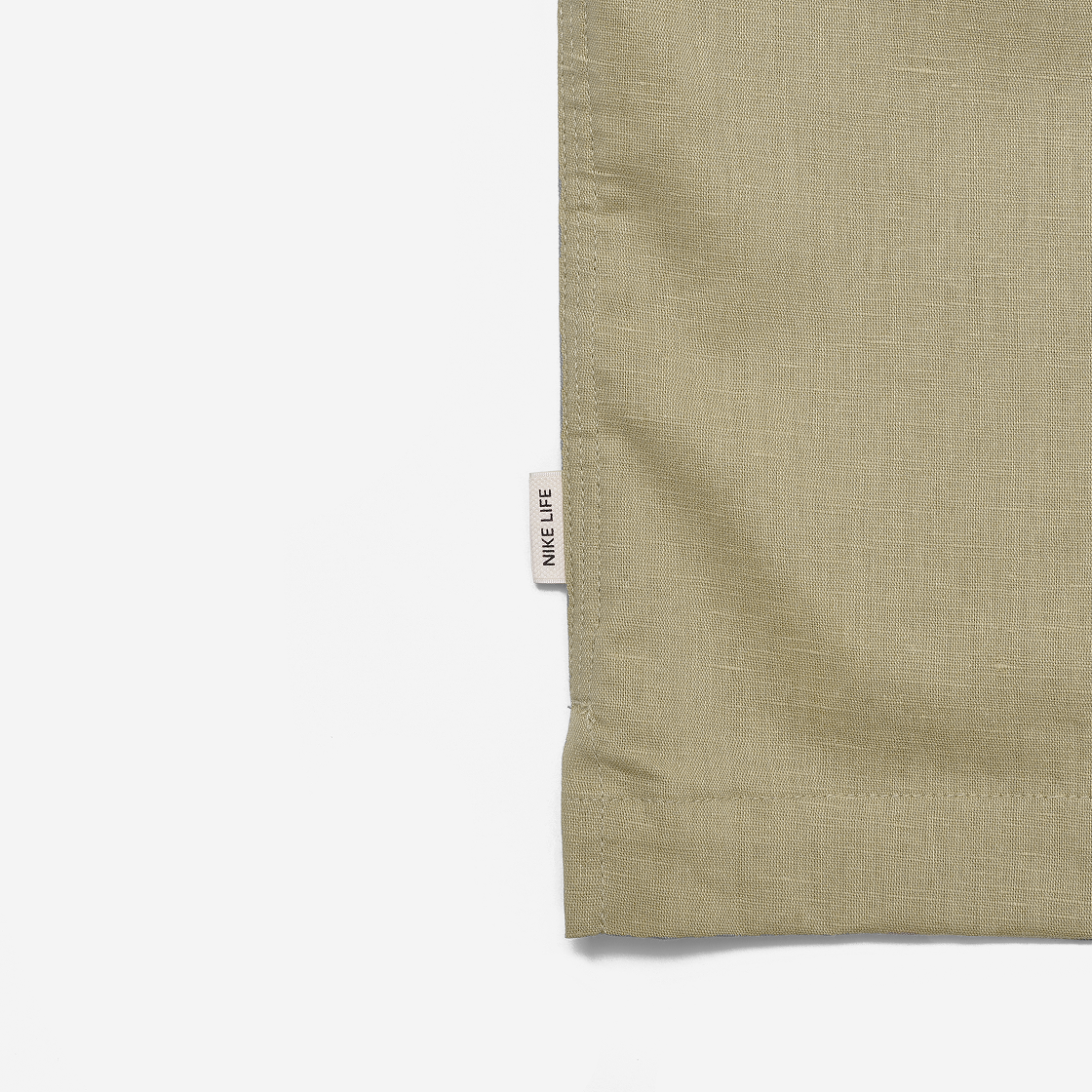 나이키 라이프 리넨 숏슬리브 셔츠 버튼 다운 파라슈트 베이지 바로크 브라운(Nike Life Linen Short Sleeve Shirt Button Down Parachute Beige Baroque Brown) - 5