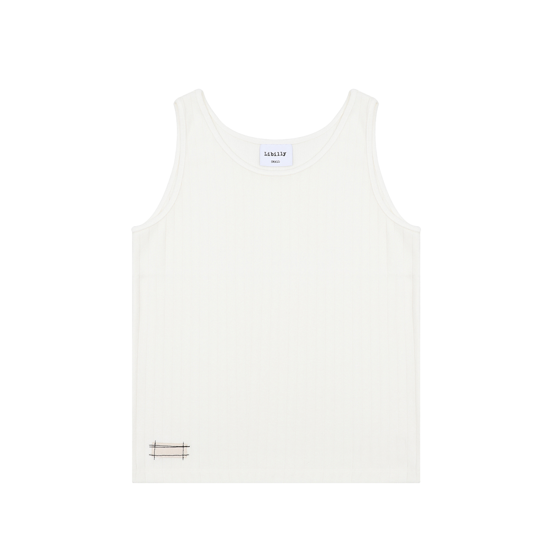LB202506A1 LIBILLY Wide Rip Tanktop White - 대표 이미지 #1