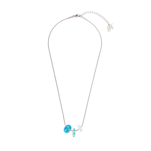 25SSJNLCDNBLFF Nff Cloud Necklace Blue