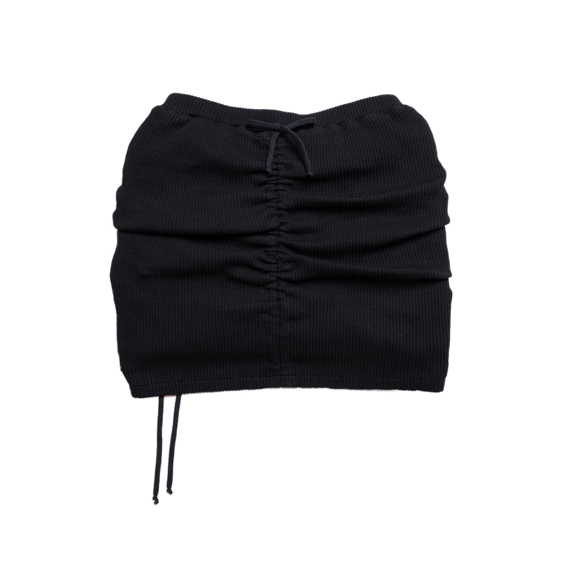 돈애스크마이플랜 셔링 스트링 스커트 블랙(Don't Ask My Plan Shirring String Skirt - Black) - 2