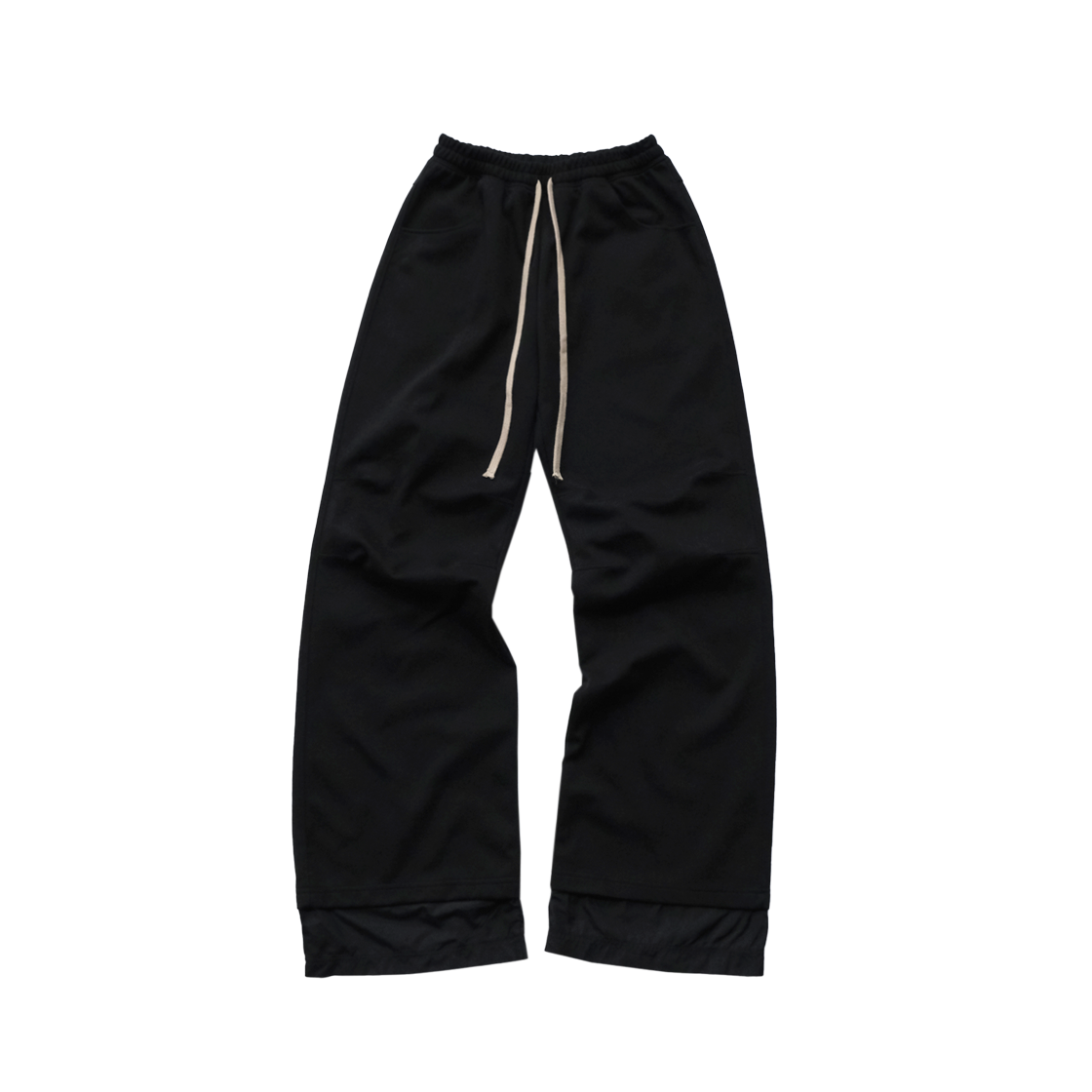 왑웍스 플레어 레이어드 스웻팬츠 블랙(Wapworks Flare Layerd Sweat Pants Black)