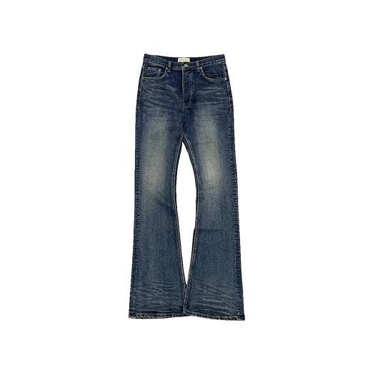 UMCM114BL Undermycar Mu.114 Original Logo Washed Slim Flare Jeans Washed Blue