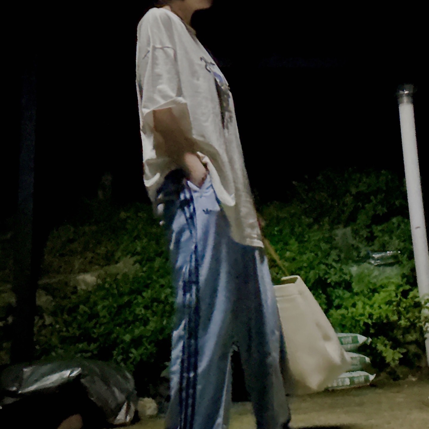 Supreme Washed Chino Twill Camp Cap Tan - 24FW, Adidas Track Pants Ambient Sky - KR Sizing 착용 스타일 - 3