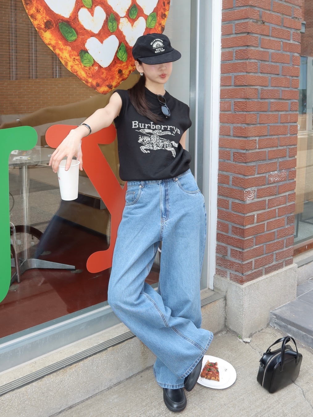 Kapital Denim Repair Track Cap Gray Black, Supreme Multi S Logo New Era Black - 25SS 착용 스타일 - 7