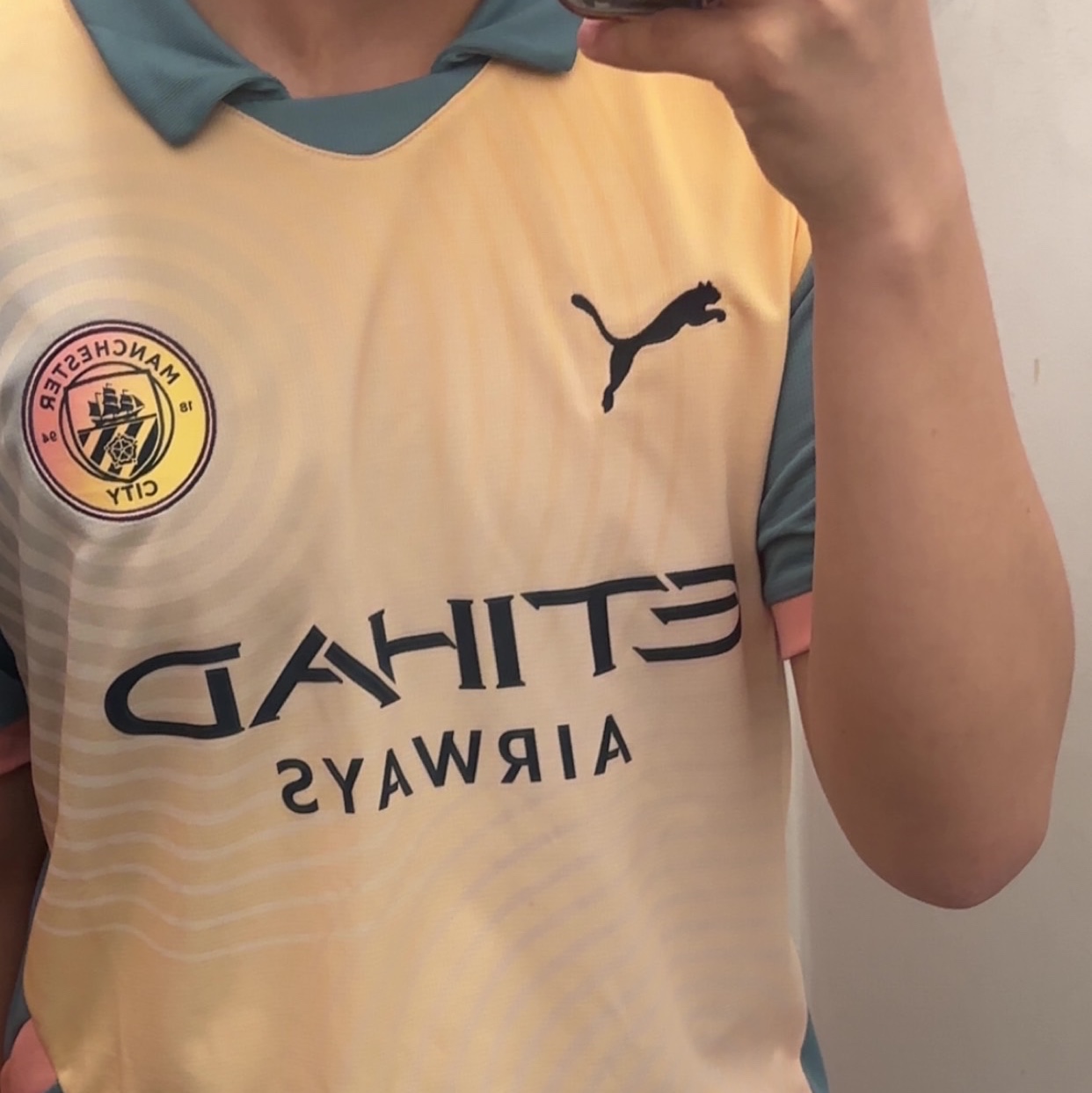 Puma Manchester City 2024/25 4th Jersey Rosebay Bold Blue (Non Marking Ver.) 착용 스타일
