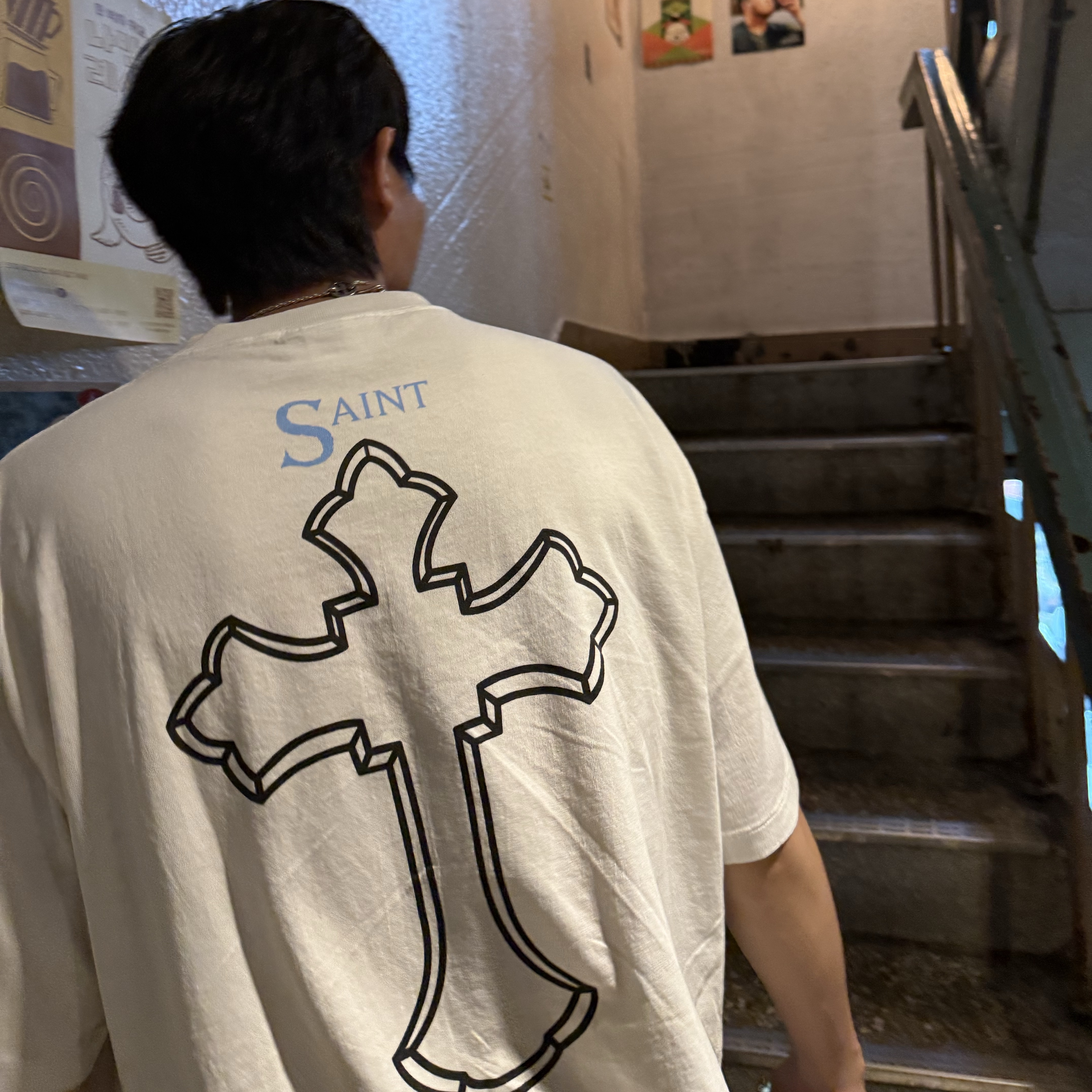 Saint Mxxxxxx x 2Pac S/S T-Shirt White - 25SS 착용 스타일 - 1