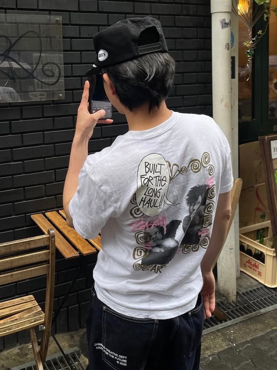 Stussy x Heal The Bay Summit To Sea Pigment Dyed T-Shirt Natural, Stussy Built Tough T-Shirt White 착용 스타일 - 3