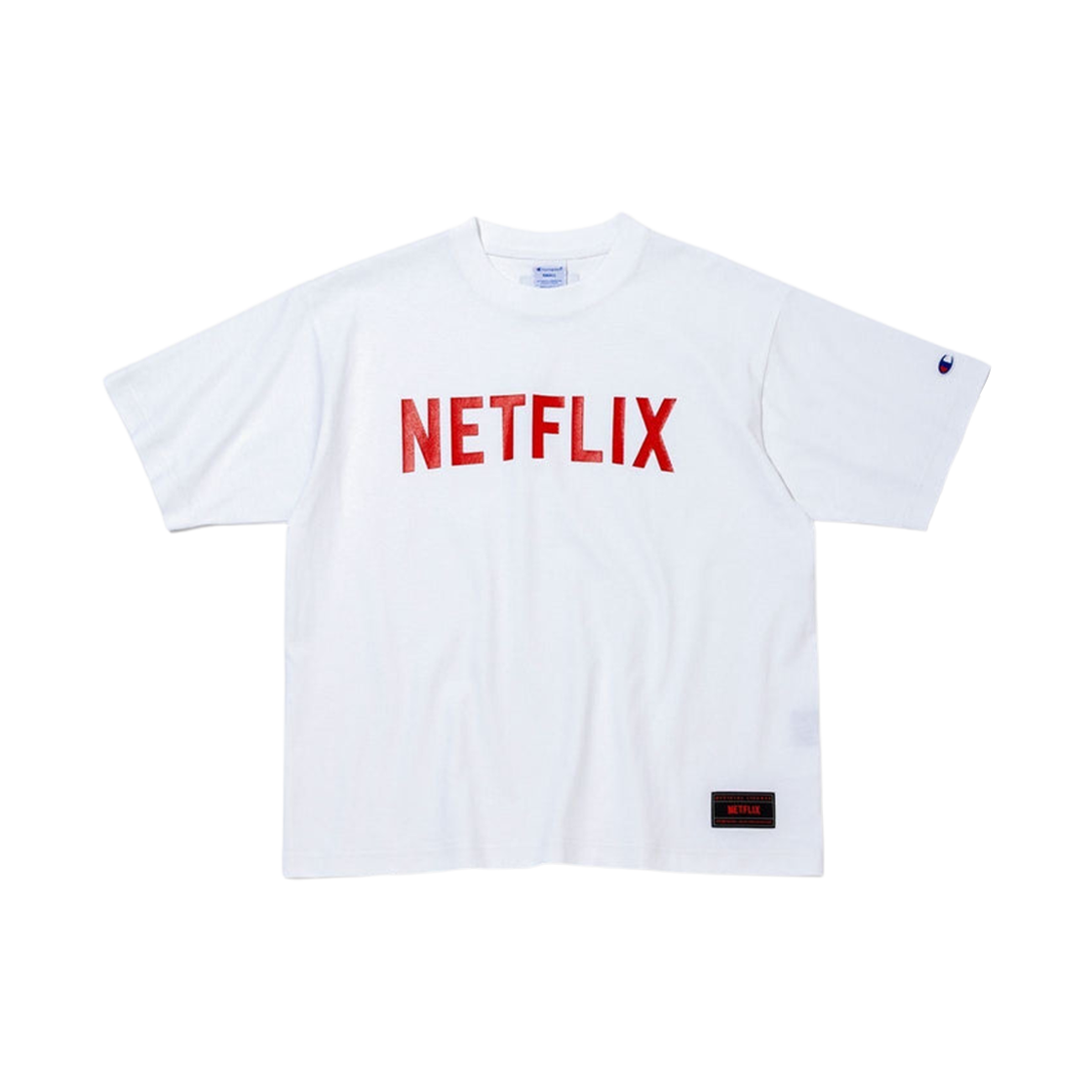 V.A 도쿄 x 넷플릭스 x 챔피온 숏슬리브 티셔츠 014 넷플릭스 화이트(V.A Tokyo x Netflix x Champion S/S T-Shirt 014 Netflix White)
