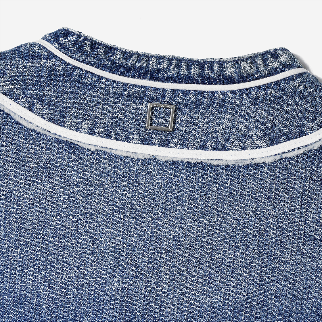 우영미 코듀로이 데님 베이스볼 셔츠 블루 - 25SS(Wooyoungmi Corduroy Denim Baseball Shirt Blue - 25SS) - 5