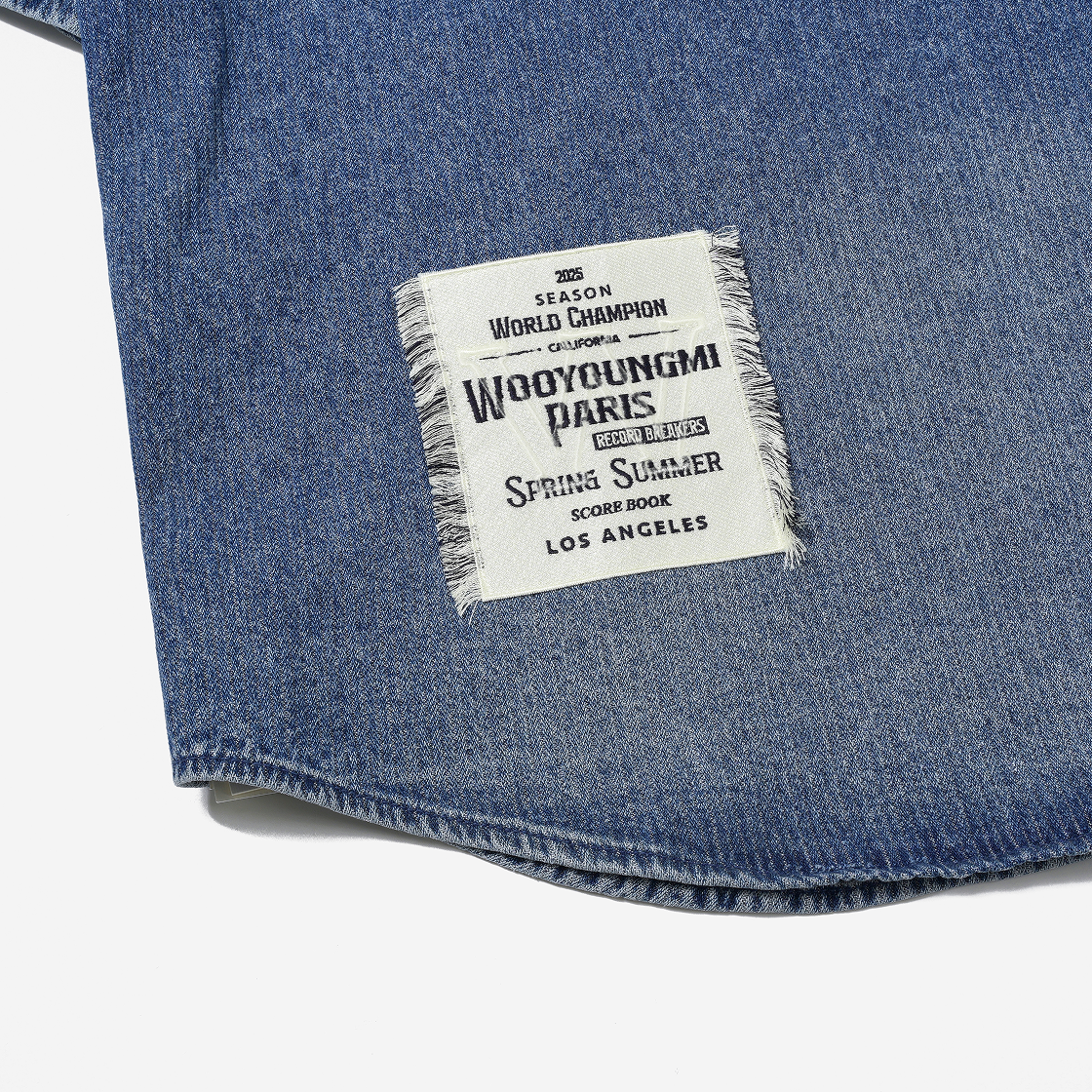 우영미 코듀로이 데님 베이스볼 셔츠 블루 - 25SS(Wooyoungmi Corduroy Denim Baseball Shirt Blue - 25SS) - 6