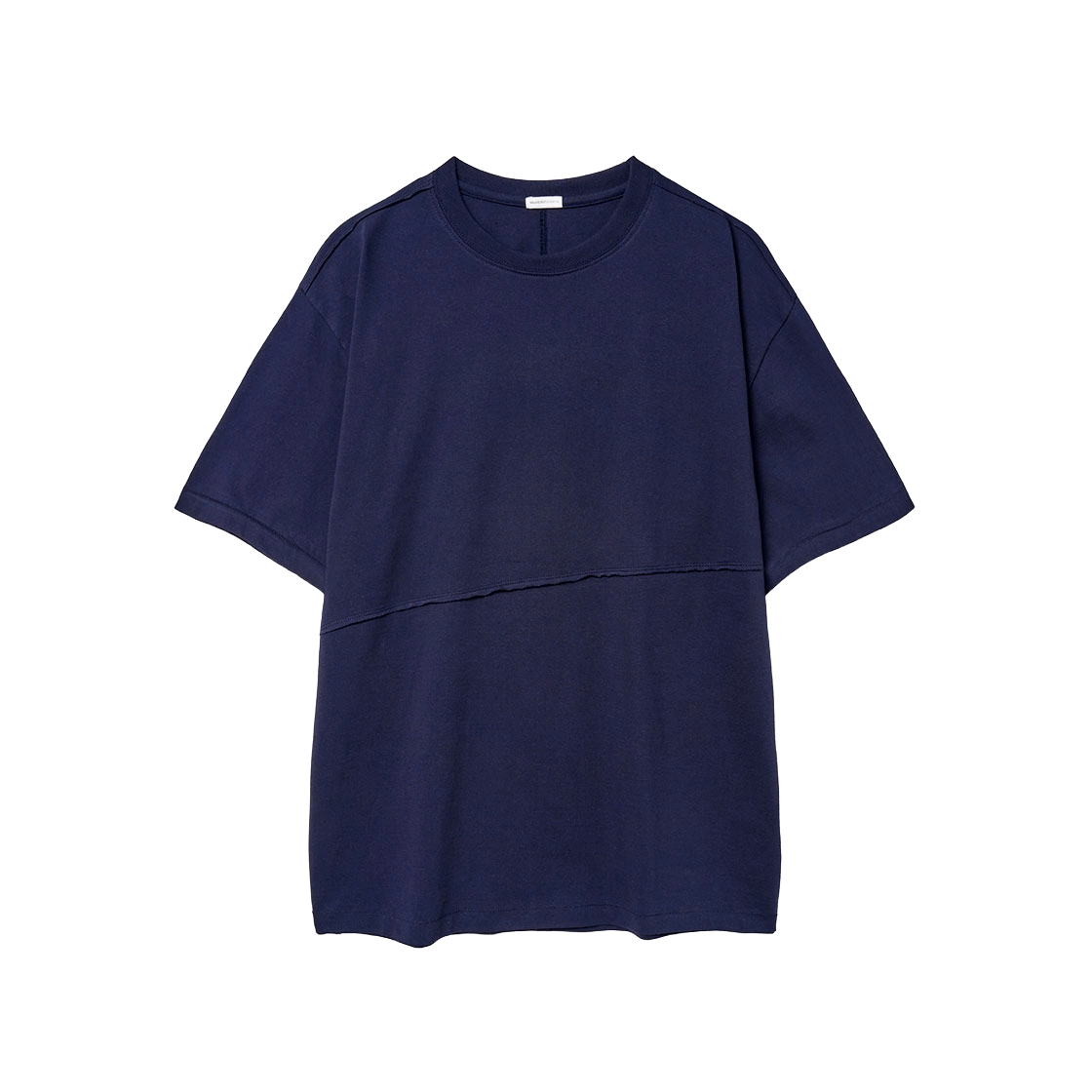 YPA25SSTSNV Youche SR Raw-edge short sleeve tee Dusty navy