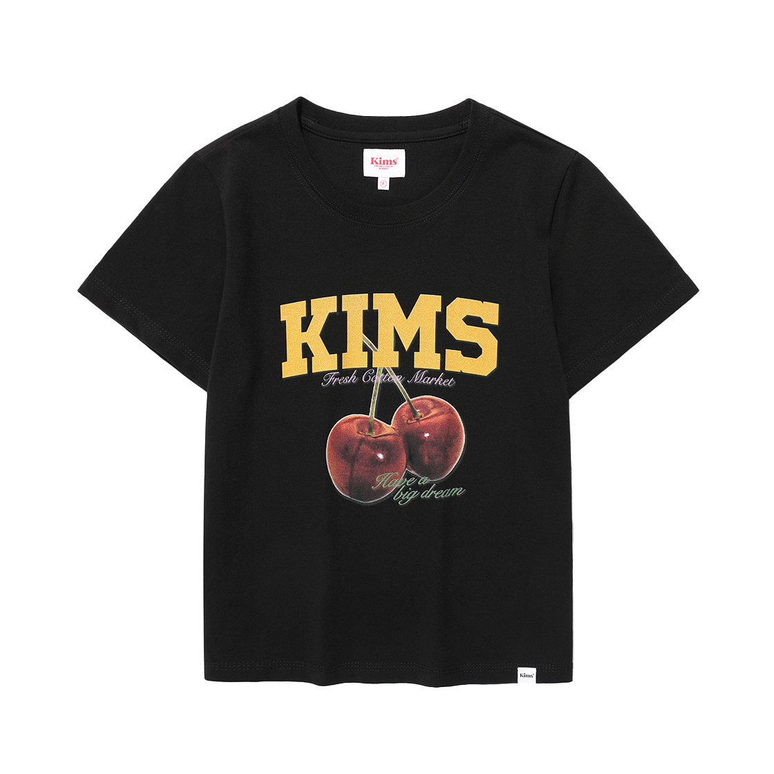 KIB5MFT520ABK Kims Fresh Cotton Market Fresh Cherry Tee Black
