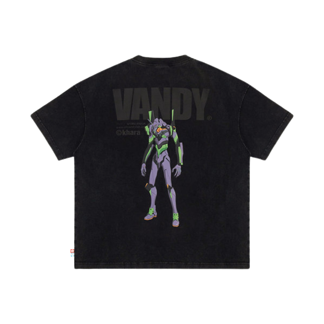 반디 더 핑크 x 에반게리온 EVA-01 티셔츠 블랙(Vandy The Pink x Evangelion EVA-01 T-Shirt Black)