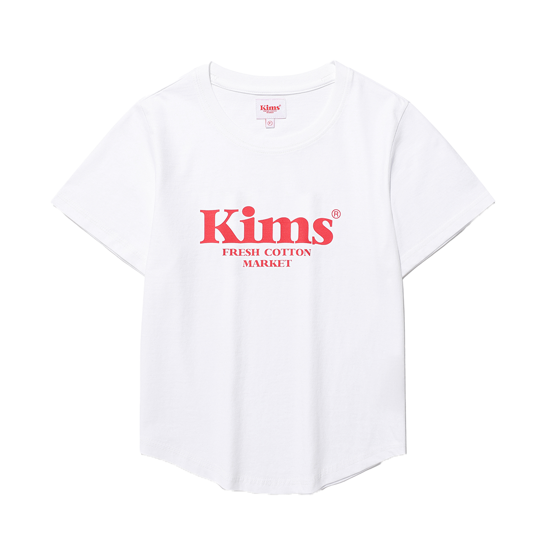 킴스프레시코튼마켓 (유니섹스) 킴스 밤 로고 티 화이트 (레드)(Kims Fresh Cotton Market (Unisex) Kims Bam Logo Tee White (Red))