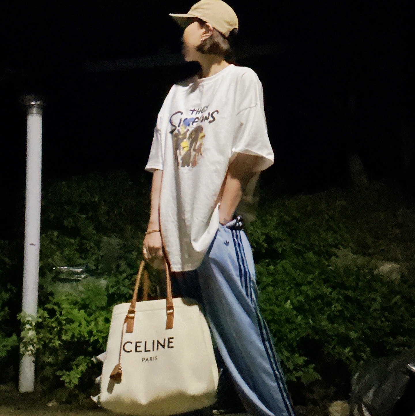 Supreme Washed Chino Twill Camp Cap Tan - 24FW, Adidas Track Pants Ambient Sky - KR Sizing 착용 스타일 - 4