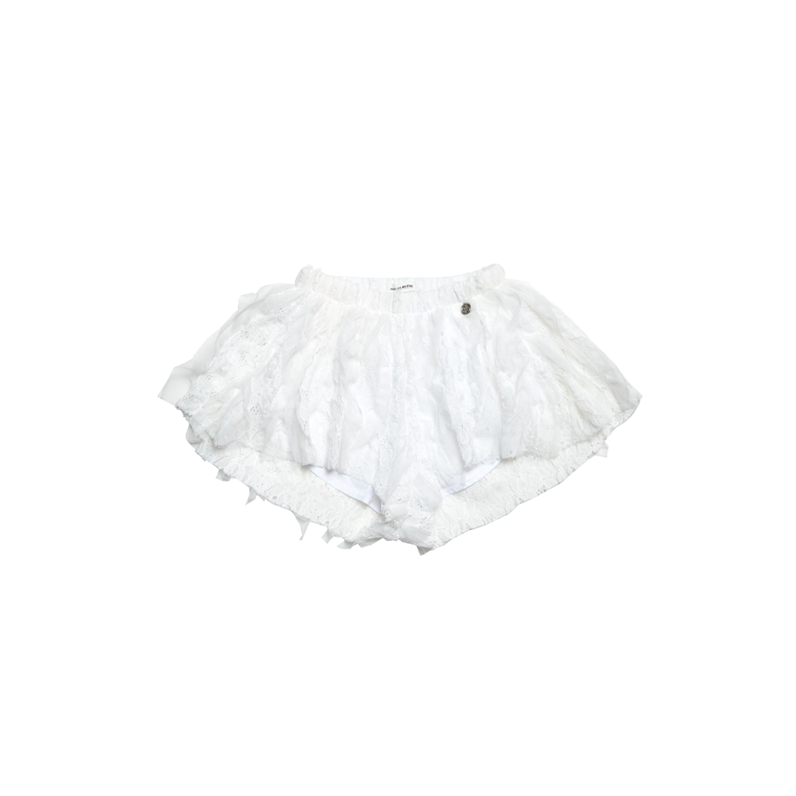 돈애스크마이플랜 플로럴 프릴 레이스 쇼츠 화이트(Don't Ask My Plan Lace Frill Floral Shorts - WHITE) - 1