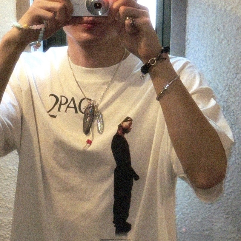 Saint Mxxxxxx x 2Pac S/S T-Shirt White - 25SS 착용 스타일 - 5