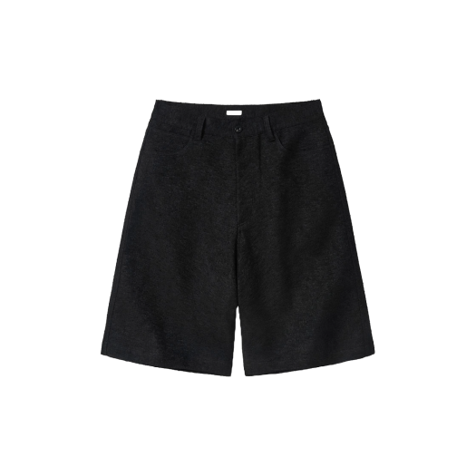 YPA25SSSTBK Youche SR Tweed bermuda shorts Black