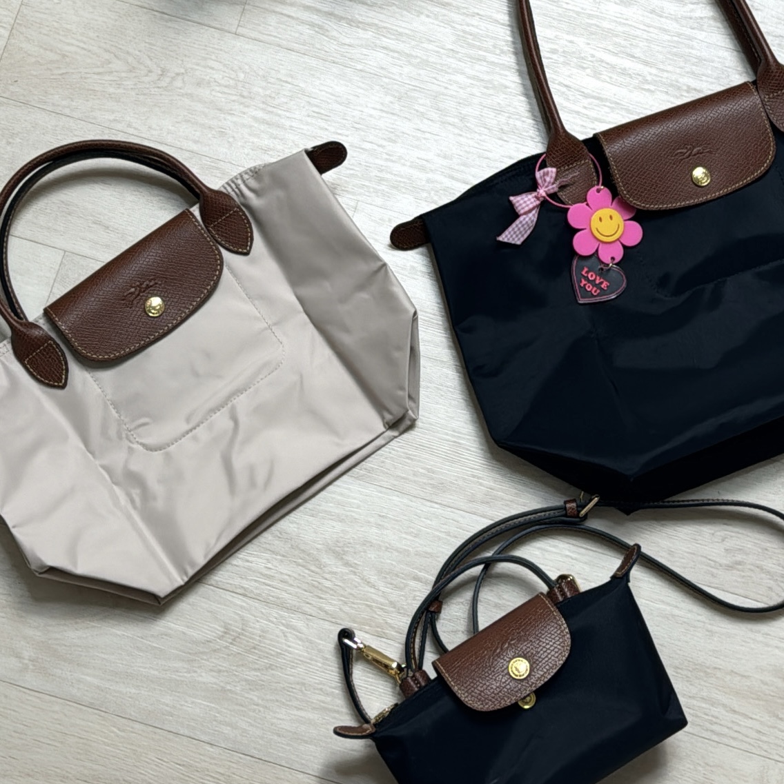Longchamp Le Pliage Original Tote Bag L Black 착용 스타일