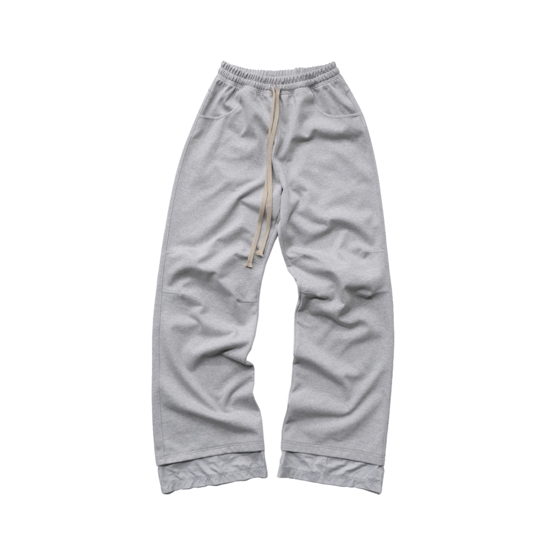 왑웍스 플레어 레이어드 스웻팬츠 그레이(Wapworks Flare Layerd Sweat Pants Grey)