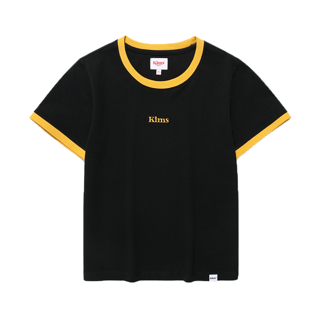 KIB5MUT506ABK Kims Fresh Cotton Market (Unisex) Kims Logo Ringer Tee Black