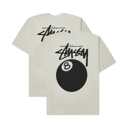 Stussy 8 Ball Pigment Dyed T-Shirt Natural (Bundle of 2)