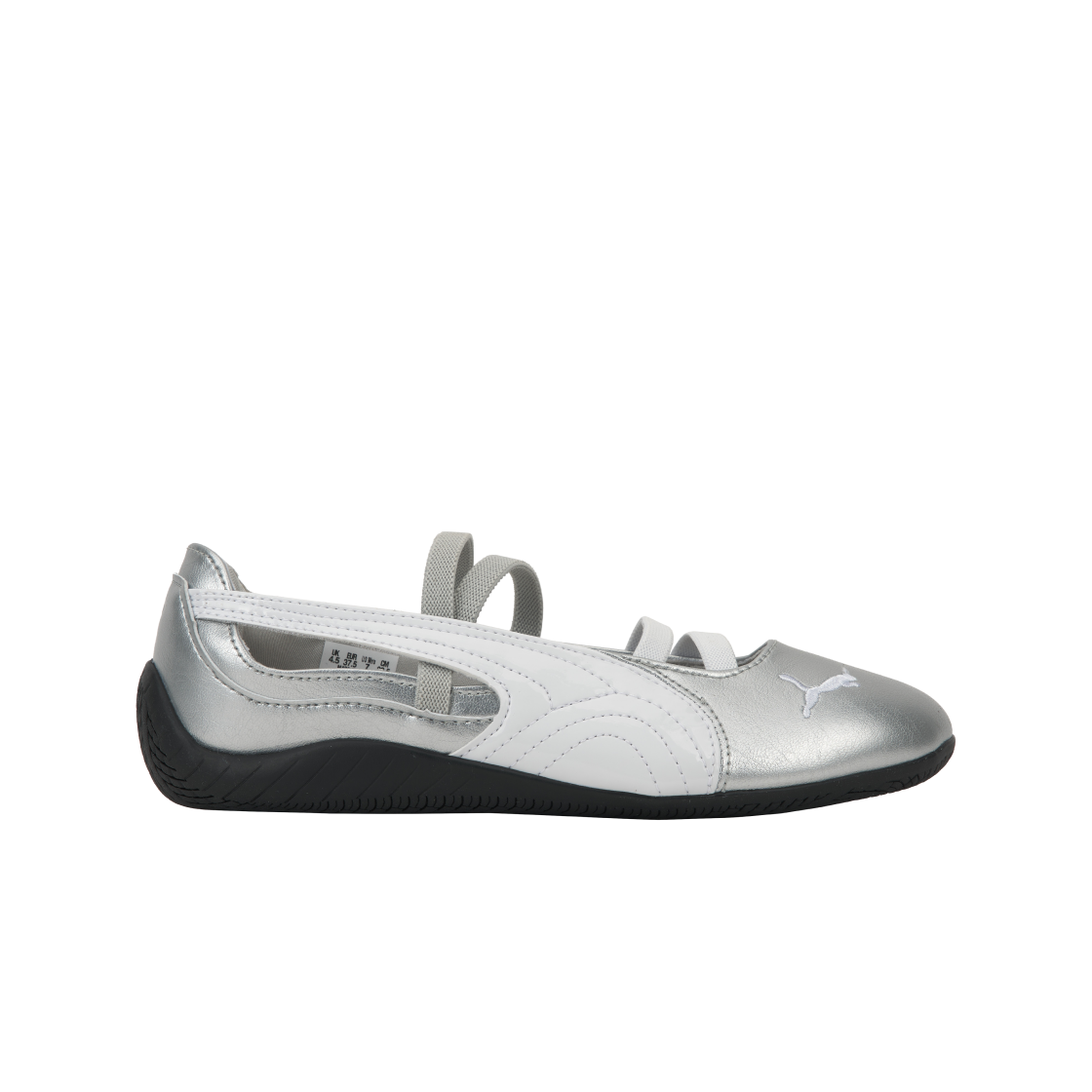 (W) 푸마 스피드캣 발레 메탈릭 푸마 실버 푸마 화이트((W) Puma Speedcat Ballet Metallic Puma Silver Puma White)