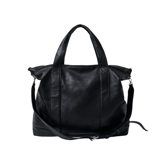 WA231 Haleine Faux Leather Earth Bag Black